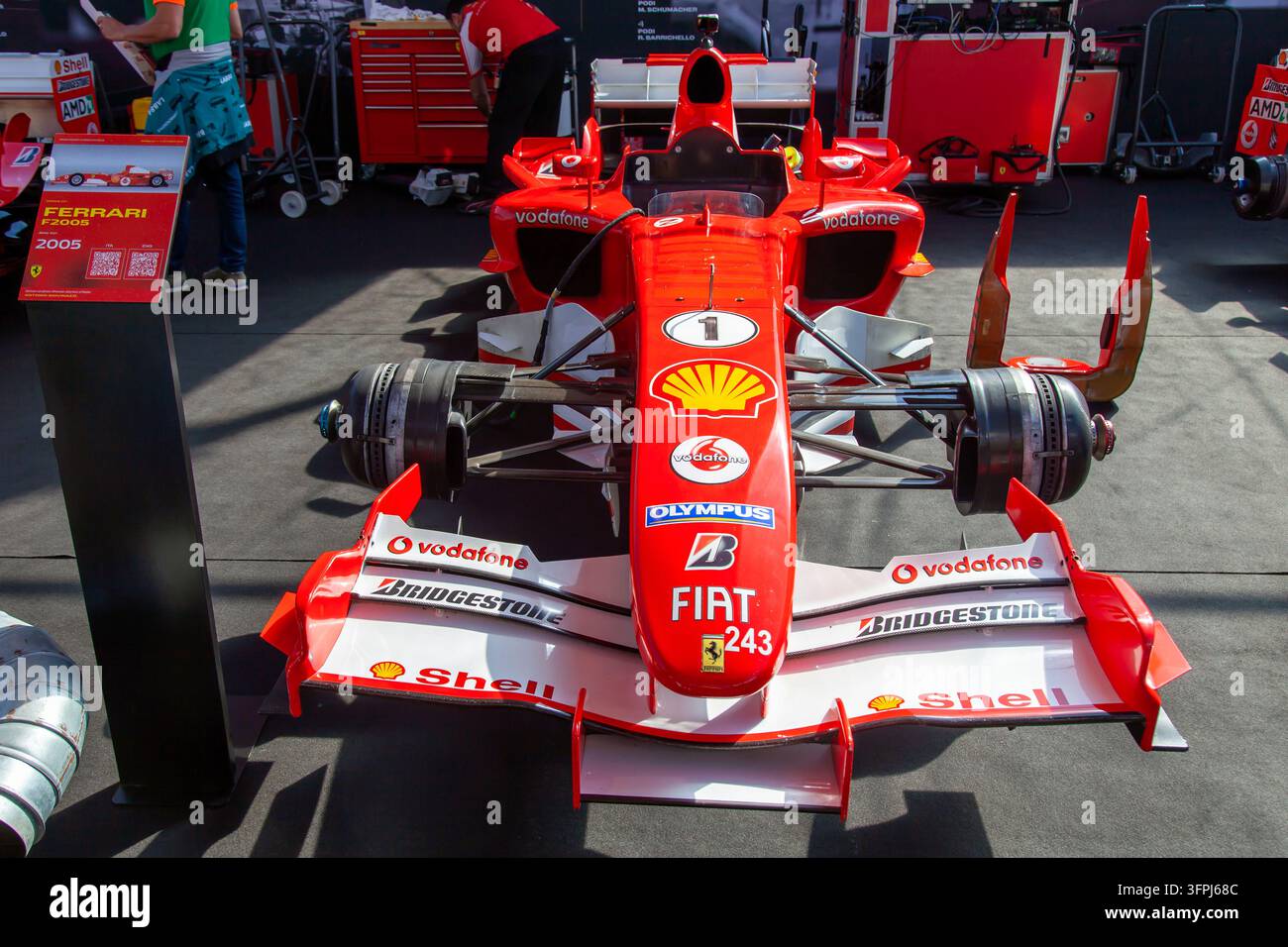 The single seater, Ferrari F2005 here seen at the Gran Premio Storico d ...
