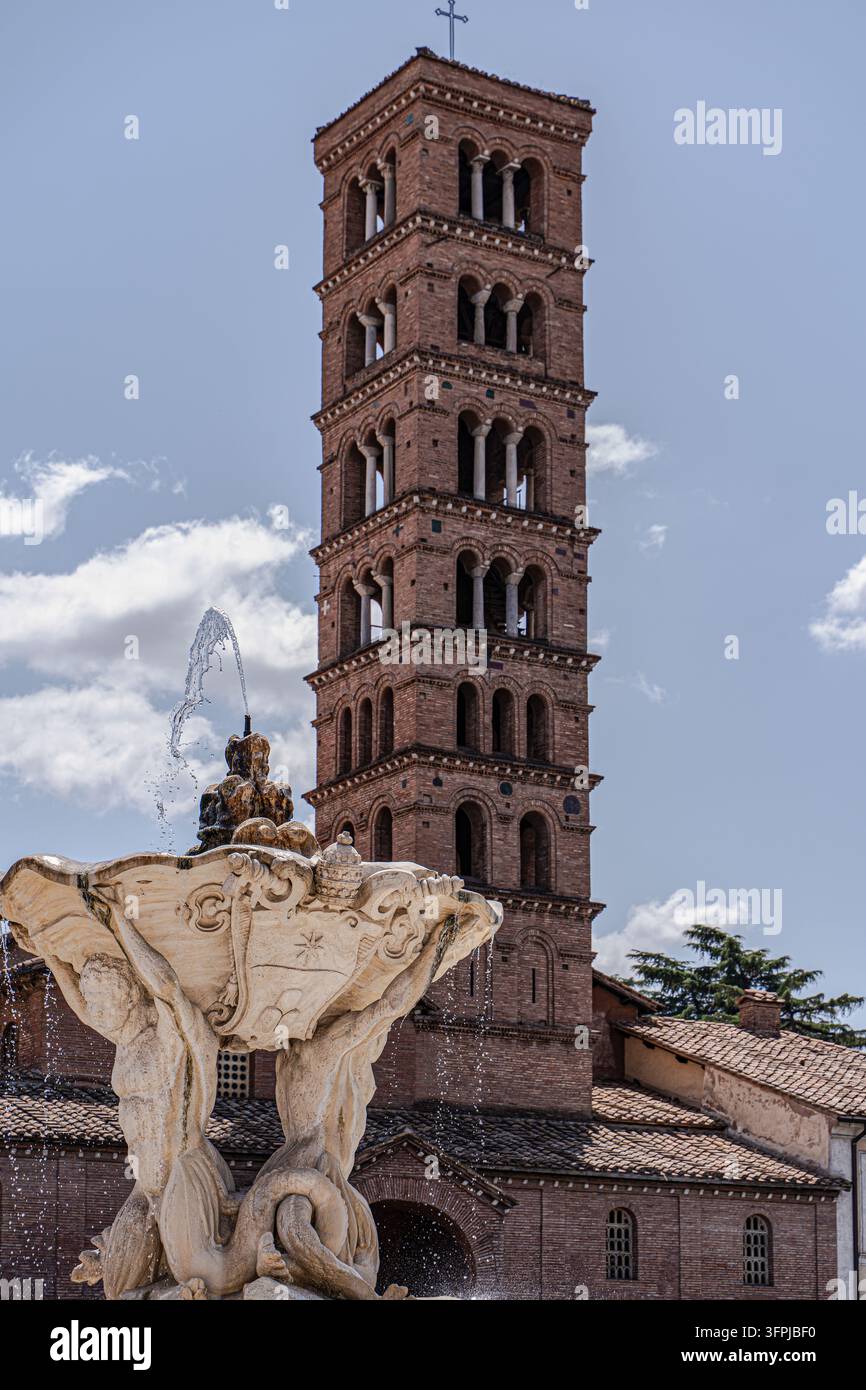 Architecture of medieval Rome in summertime Stock Photo - Alamy
