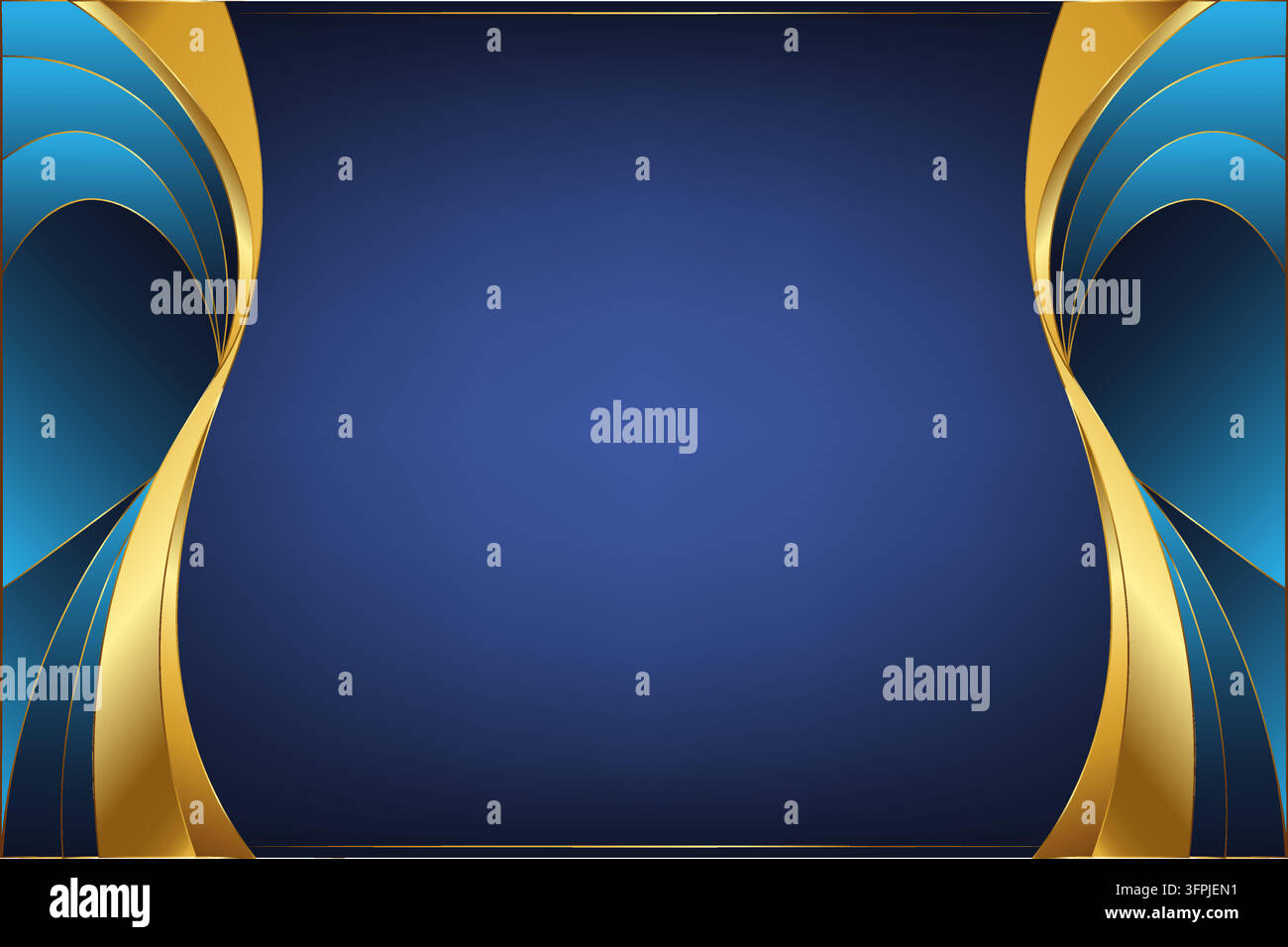 Gradient Background Rough Abstract Abstract Blue and Gold Gradient Background Elegant Luxury Metallic Wave ...