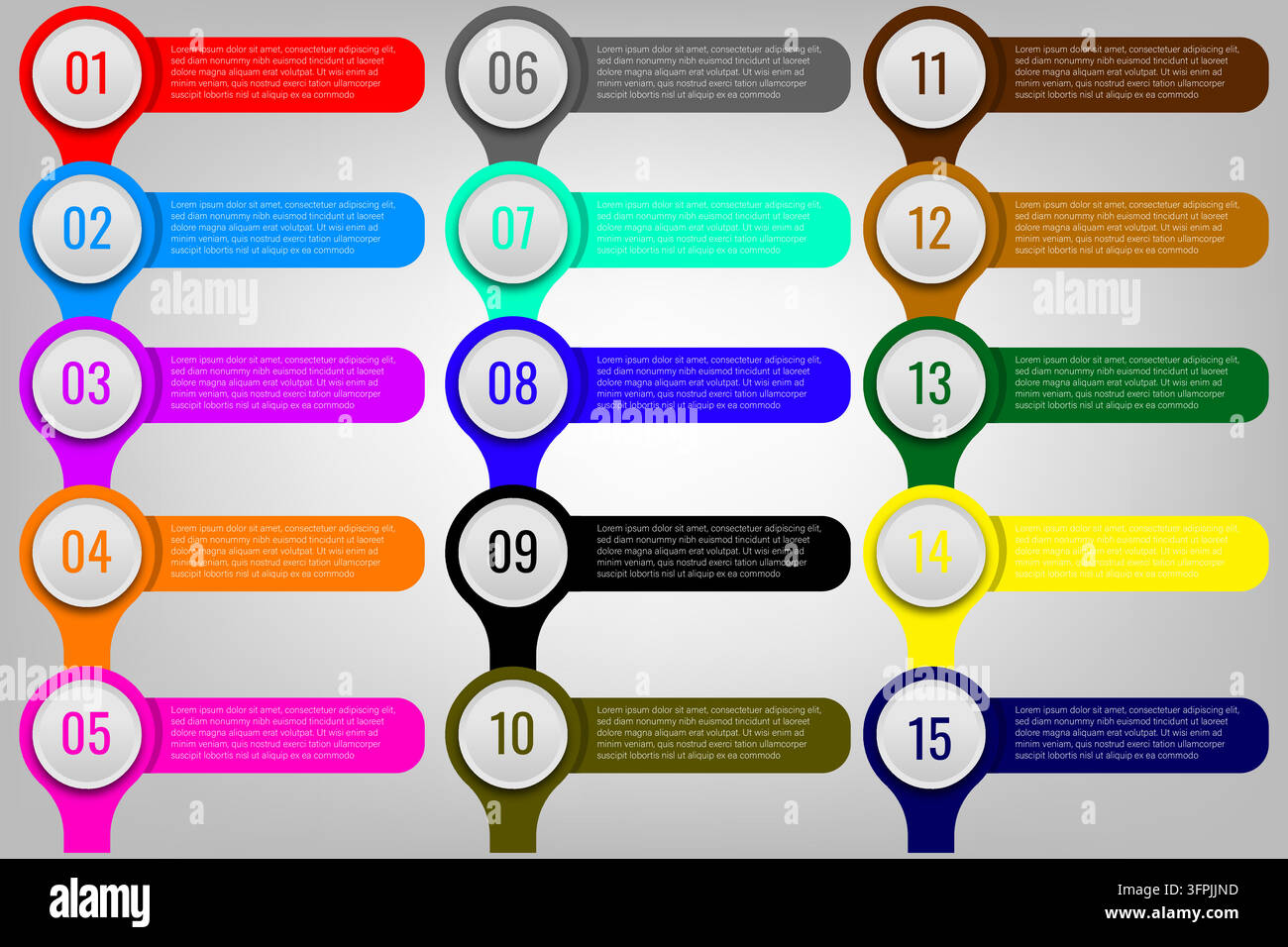 It Process Diagram Example Numbered Infographic Timeline Template 15 Step Process Diagram for ...
