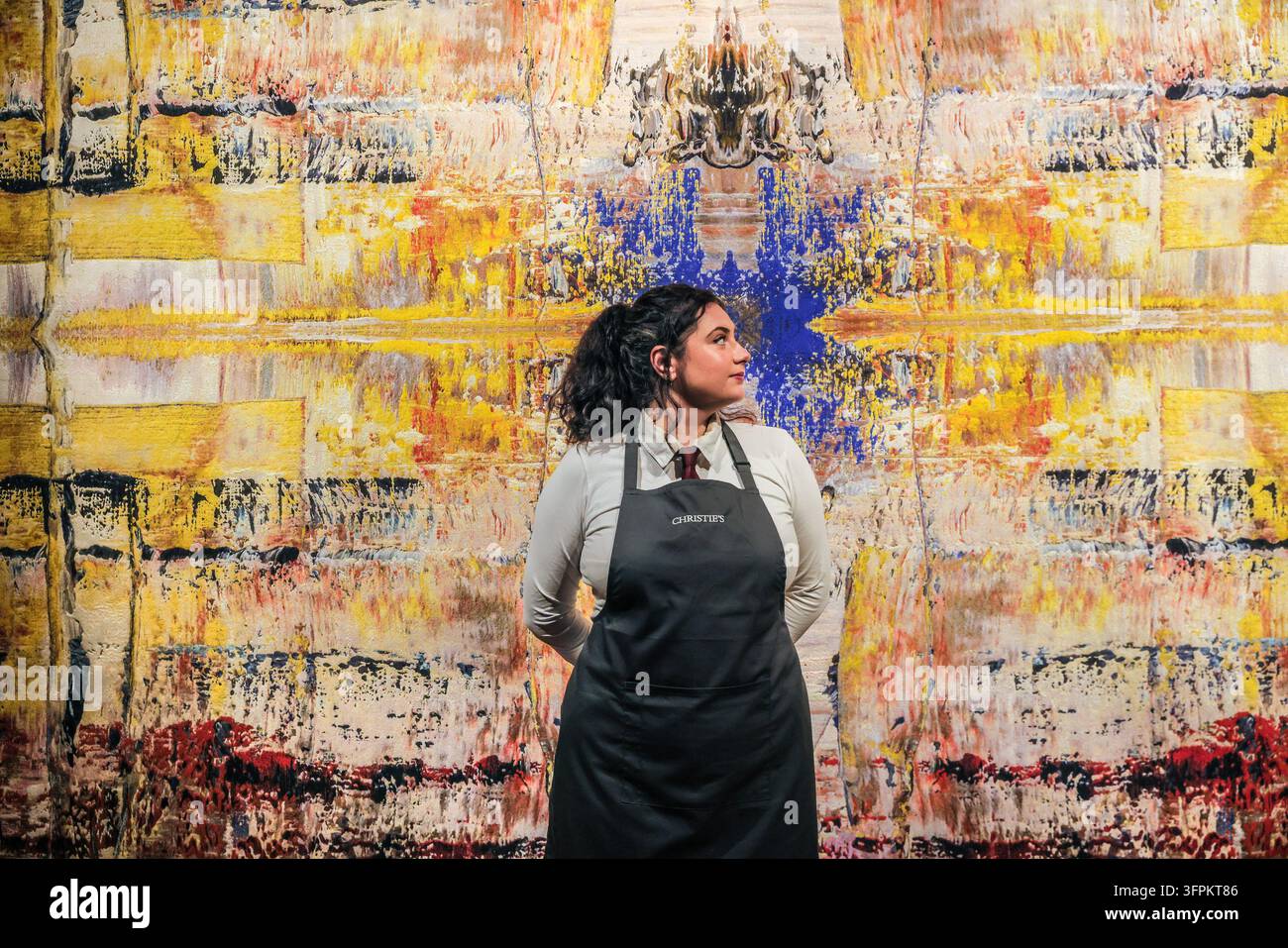 London, UK. 08th Sep 2026. Christie's art handlers with Gerhard Richter ...