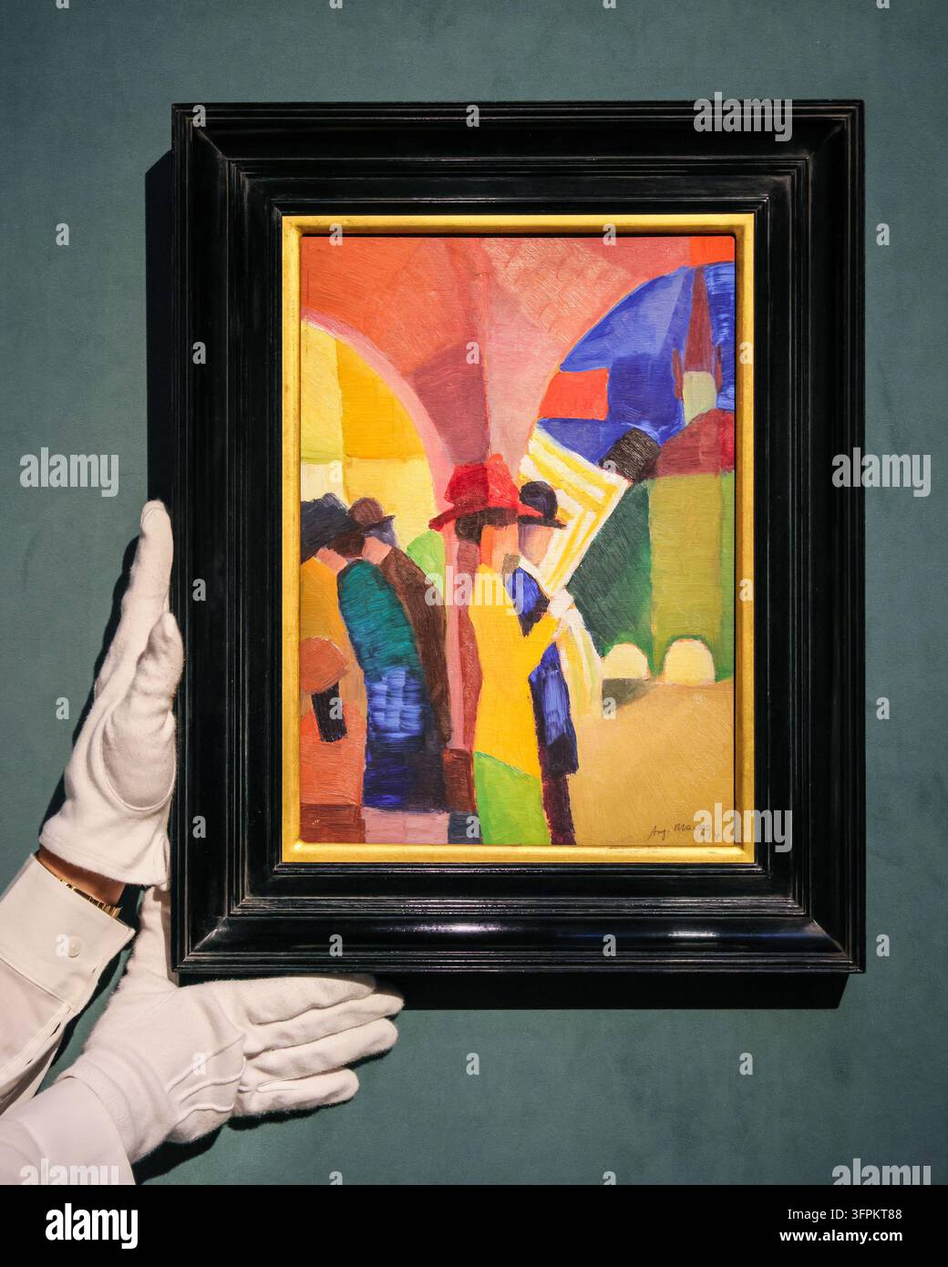 London, UK. 08th Sep 2026. Christie's art handlers with August Macke ...