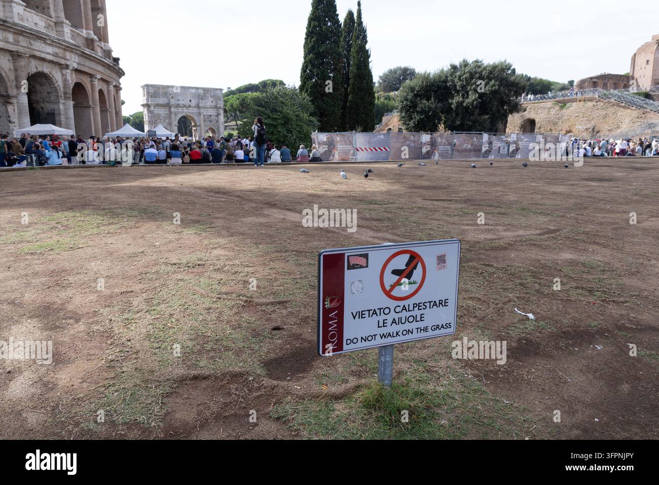 IPA89433854 - Flower bed in front of the Colosseum in Rome Stock Photo ...