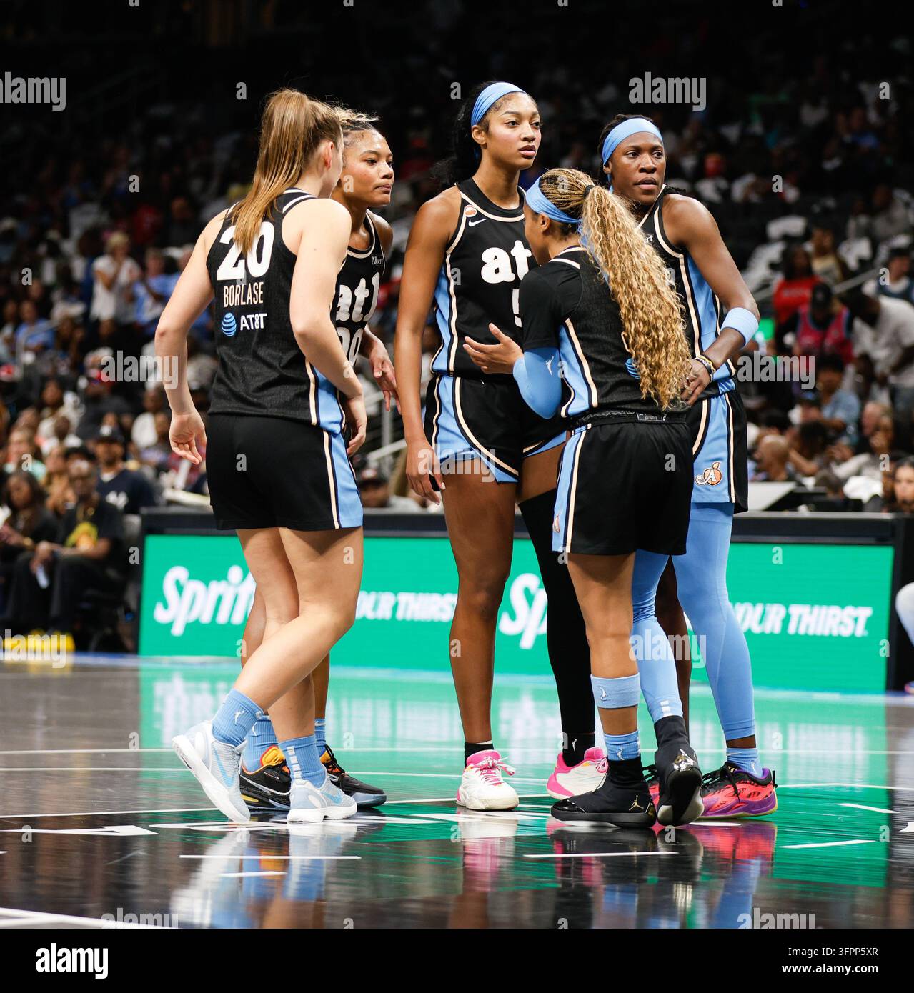 The New York Liberty take on the Atlanta Dream at State Farm Arena in ...