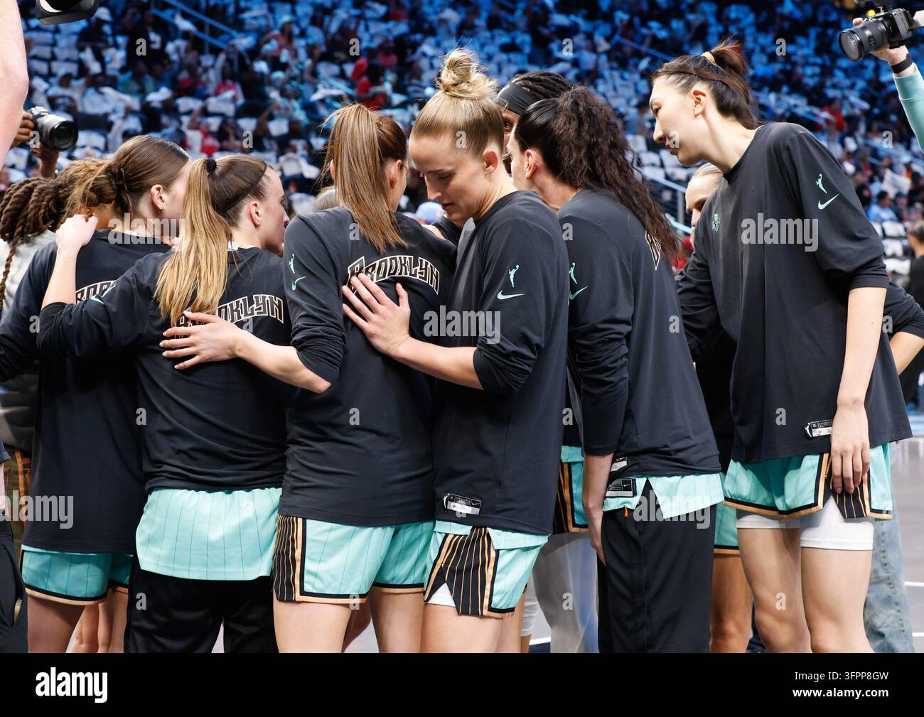 The New York Liberty take on the Atlanta Dream at State Farm Arena in ...