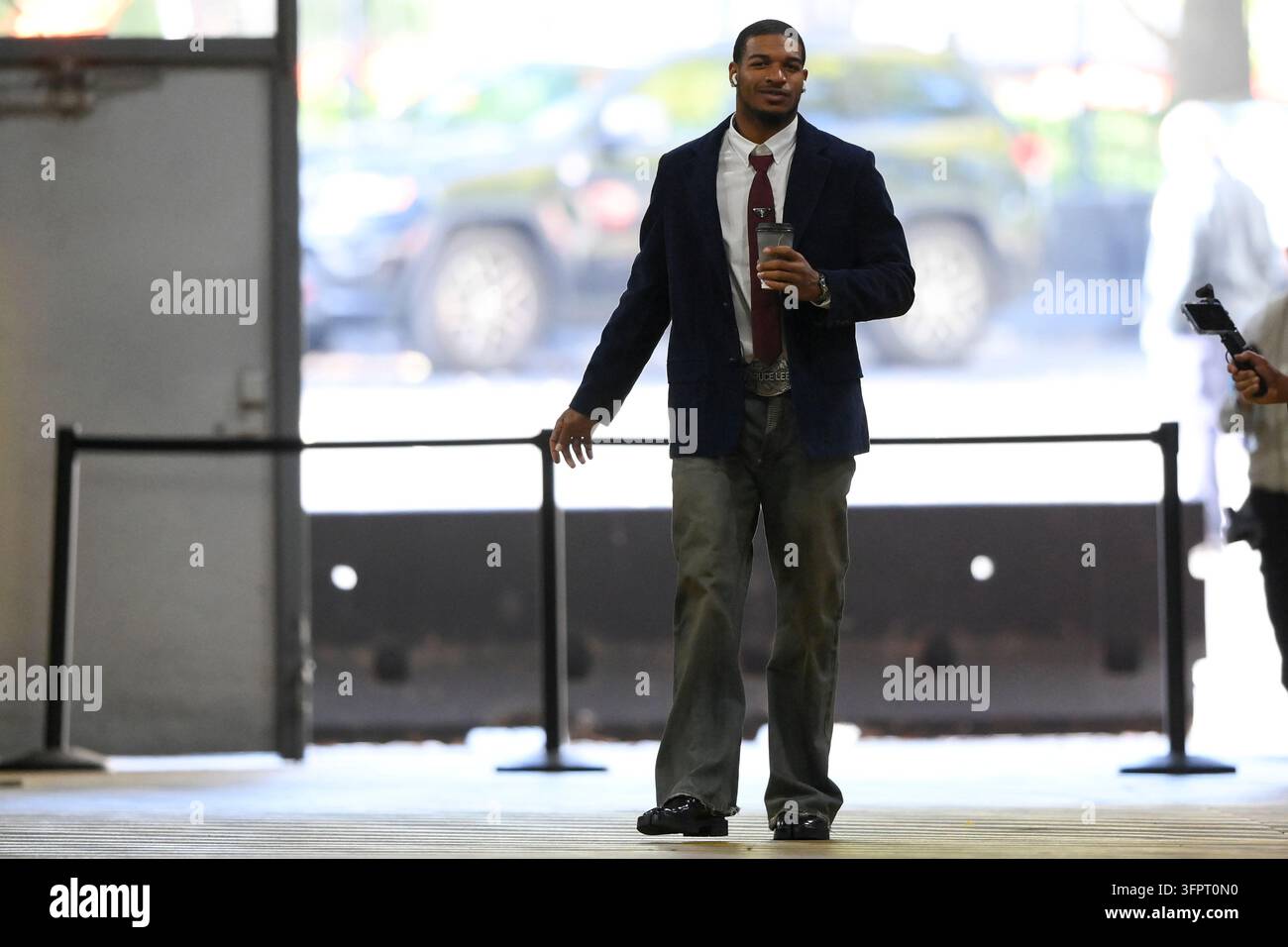 Cincinnati Bengals' Ja'marr Chase arrives before a game between the ...