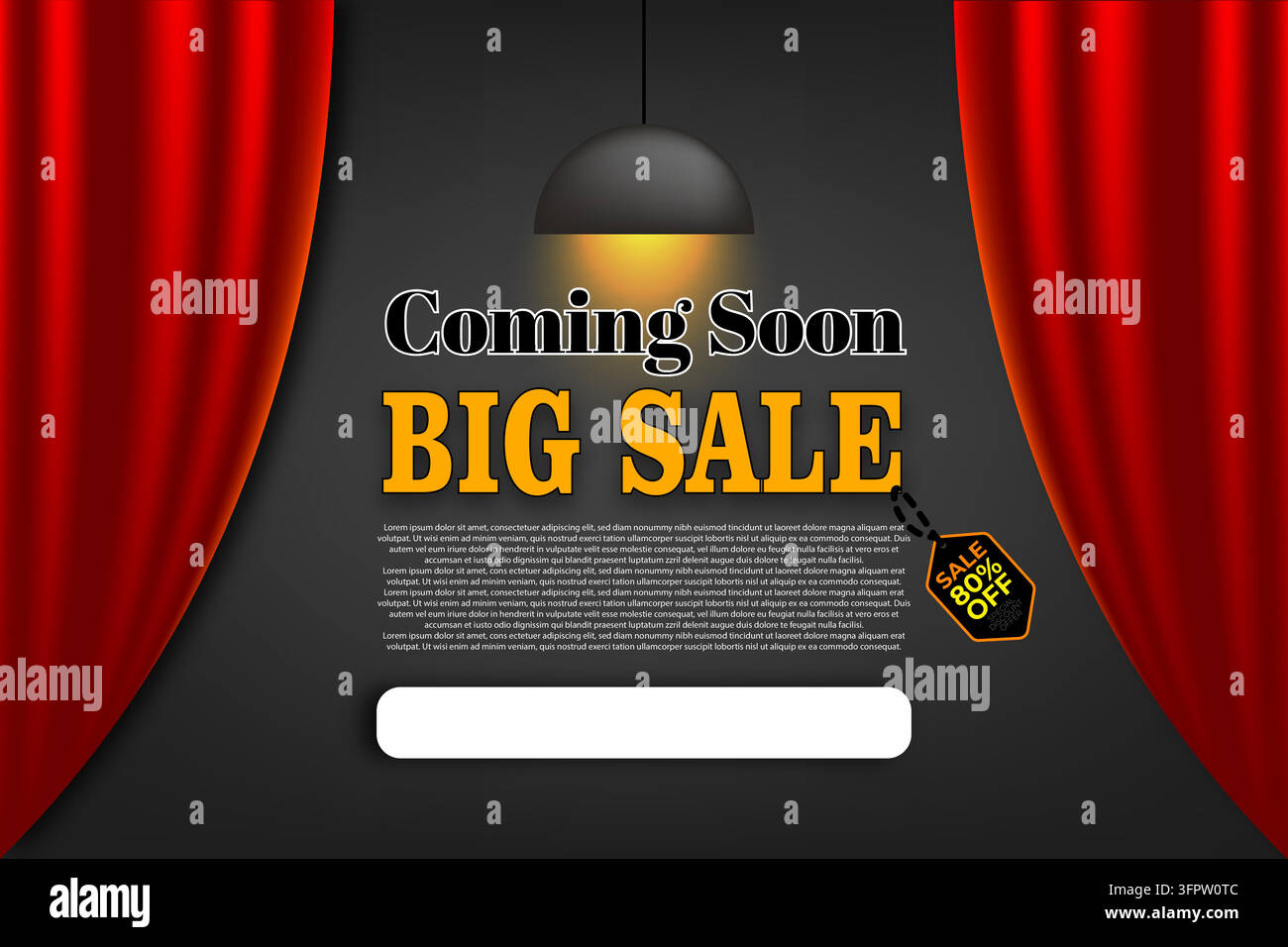 Sale Event Flyer Template with Red Curtains Elegant Retail Promotion ...