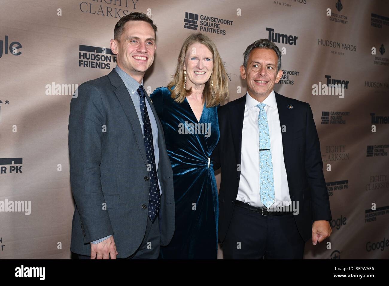 (L-R) Carl Wilson, Noreen Doyle and Tony Simone attend Hudson River ...