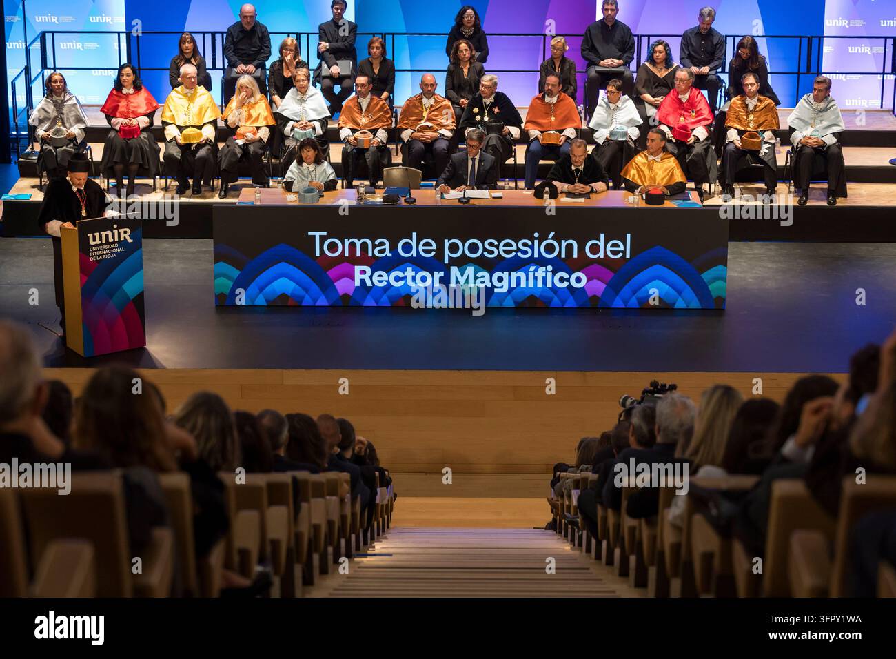 Insumption Vector The new Vice-Chancellor, Ramón Vilarroig Moya, at the ceremony marking ...