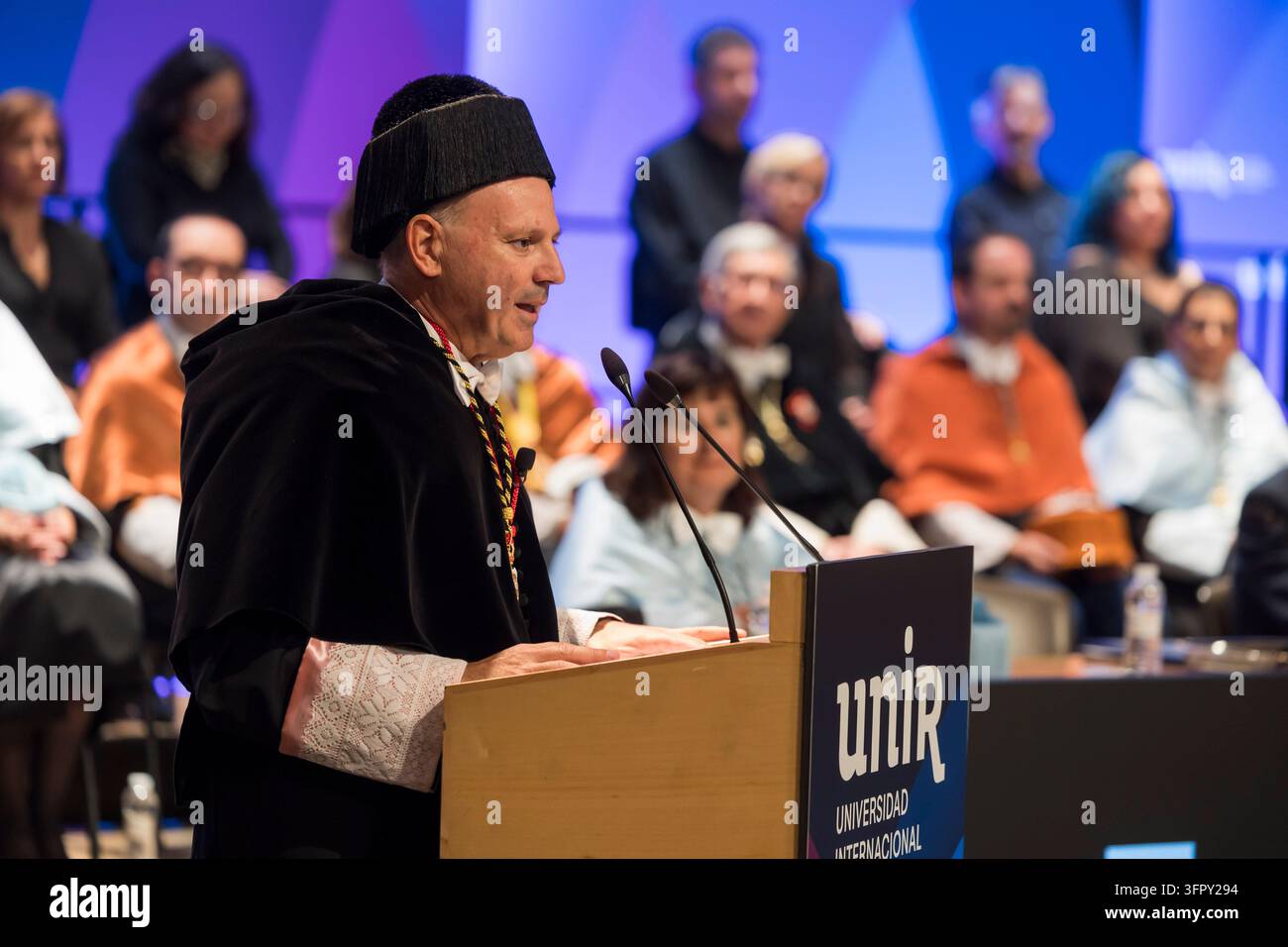 Insumption Vector The new Vice-Chancellor, Ramón Vilarroig Moya, at the ceremony marking ...