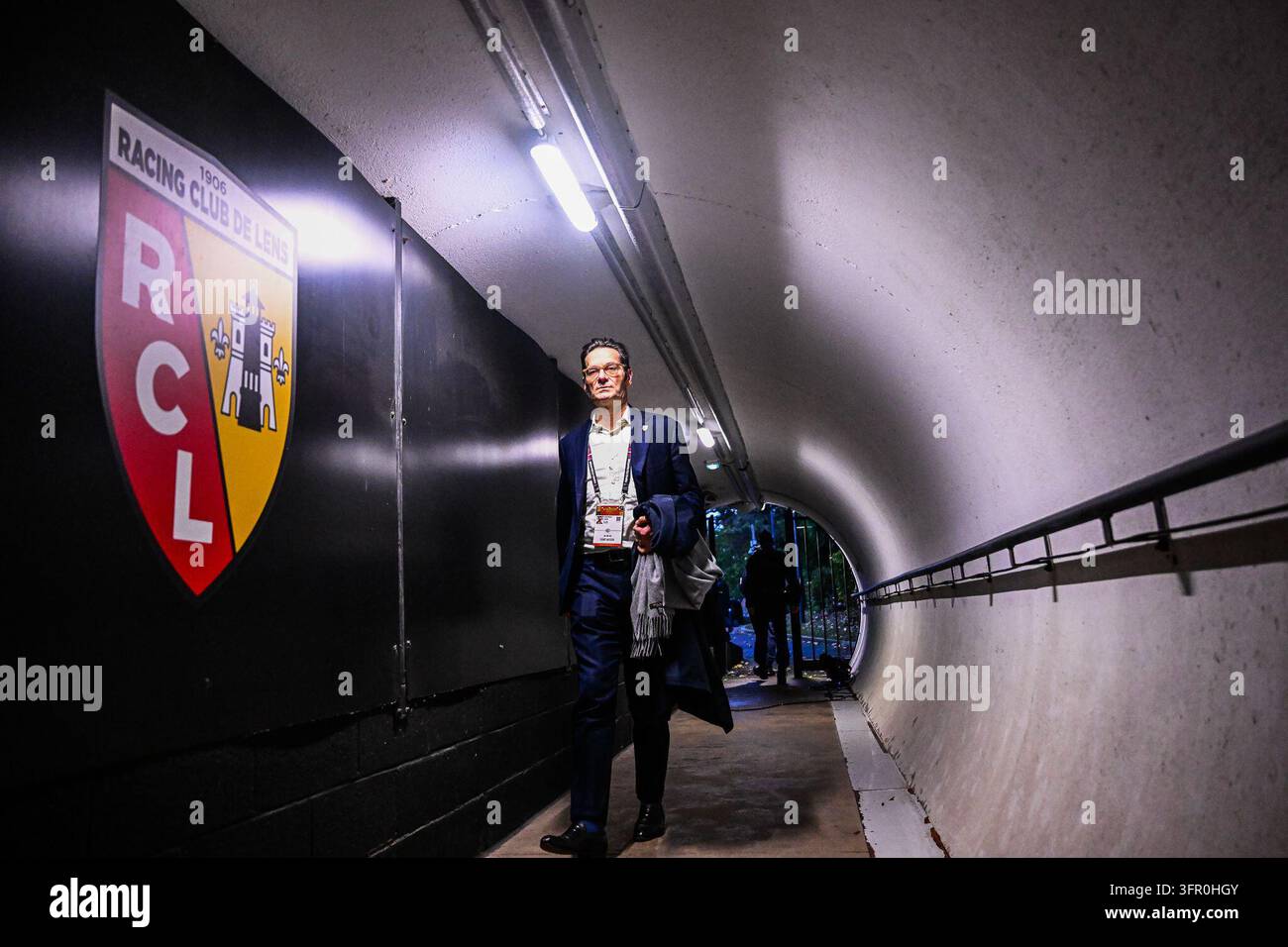 Joseph OUGHOURLIAN president of RC Lens prior Ligue 1 McDonald's match ...
