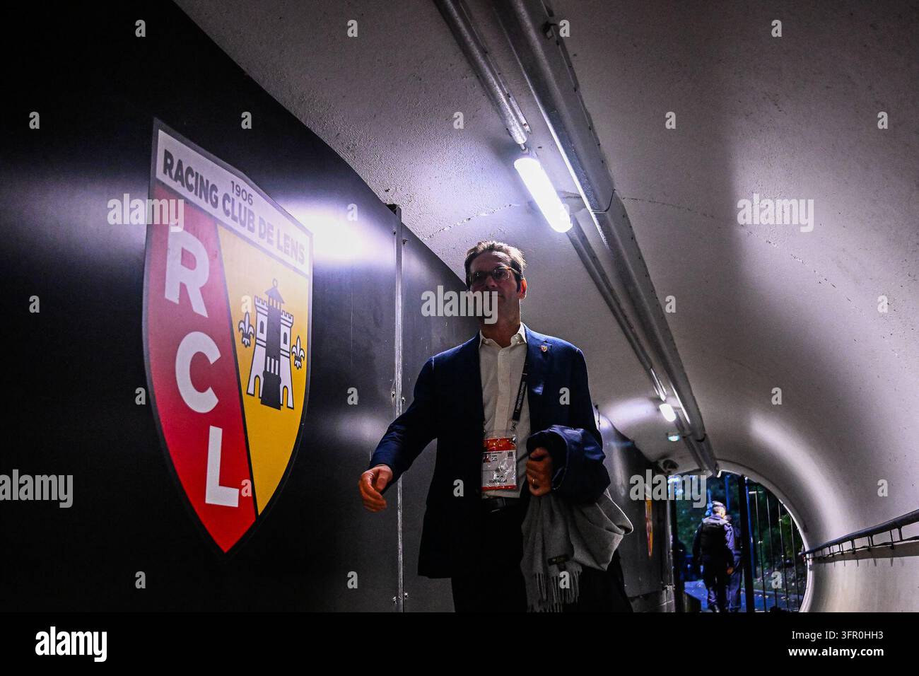 Joseph OUGHOURLIAN president of RC Lens prior Ligue 1 McDonald's match ...