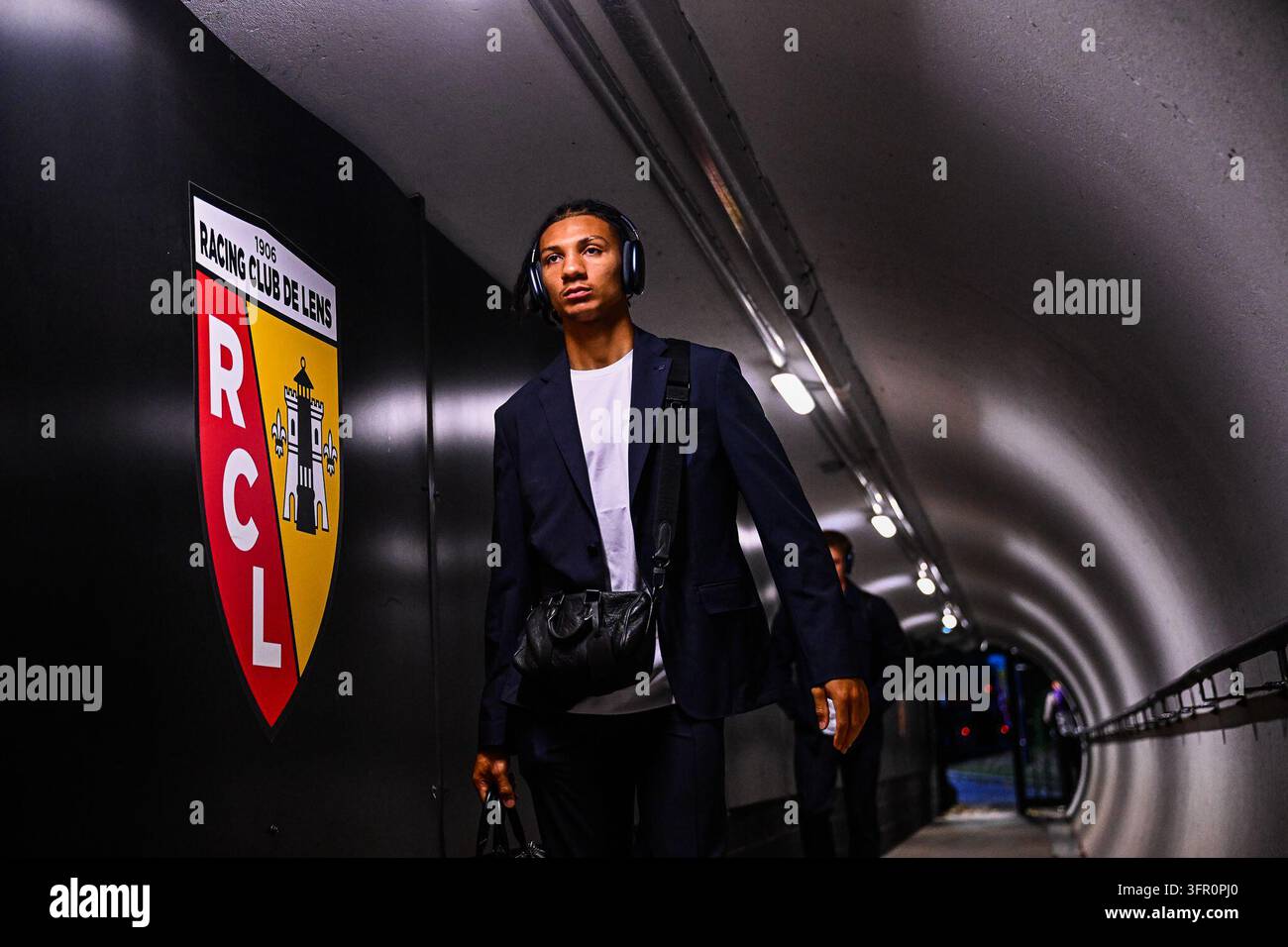 Ismaelo GANIOU of RC Lens prior Ligue 1 McDonald's match between Lens ...