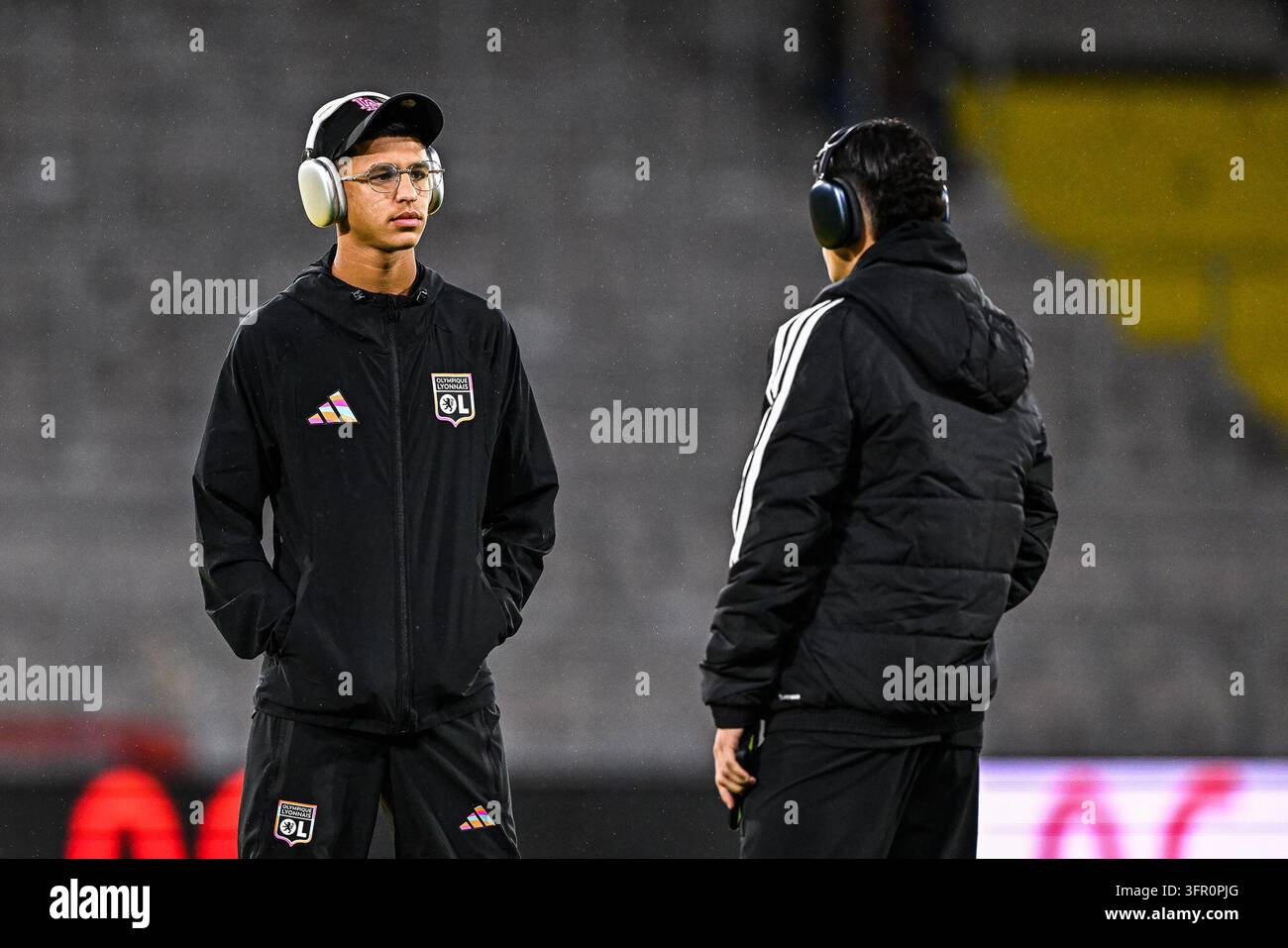 Khalis MERAH of Lyon prior Ligue 1 McDonald's match between Lens and ...