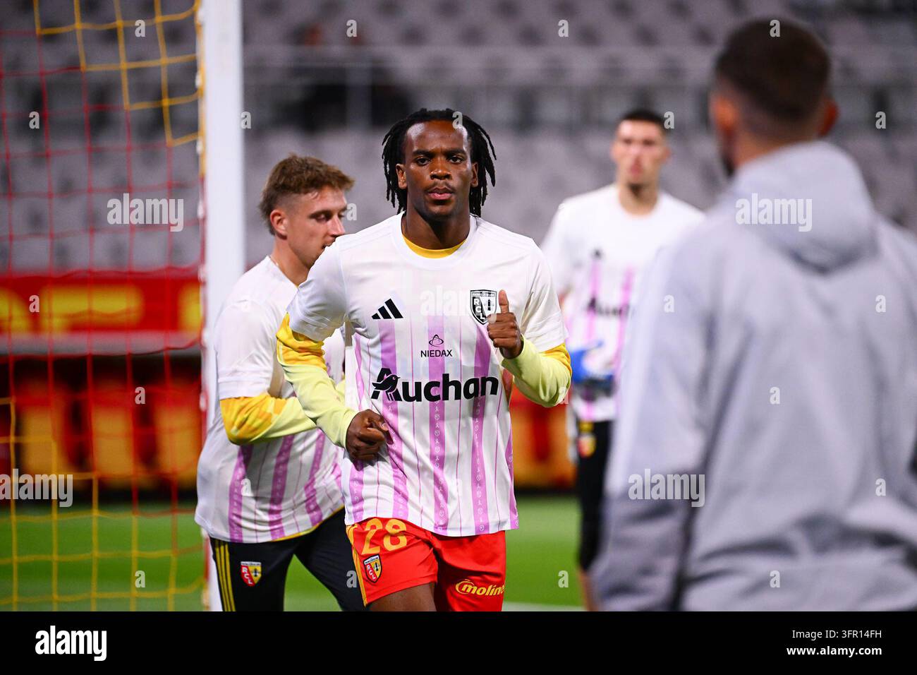 Junior KADILE of RC Lens prior Ligue 1 McDonald's match between Lens ...