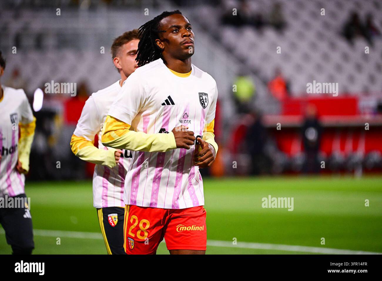 Junior KADILE of RC Lens prior Ligue 1 McDonald's match between Lens ...