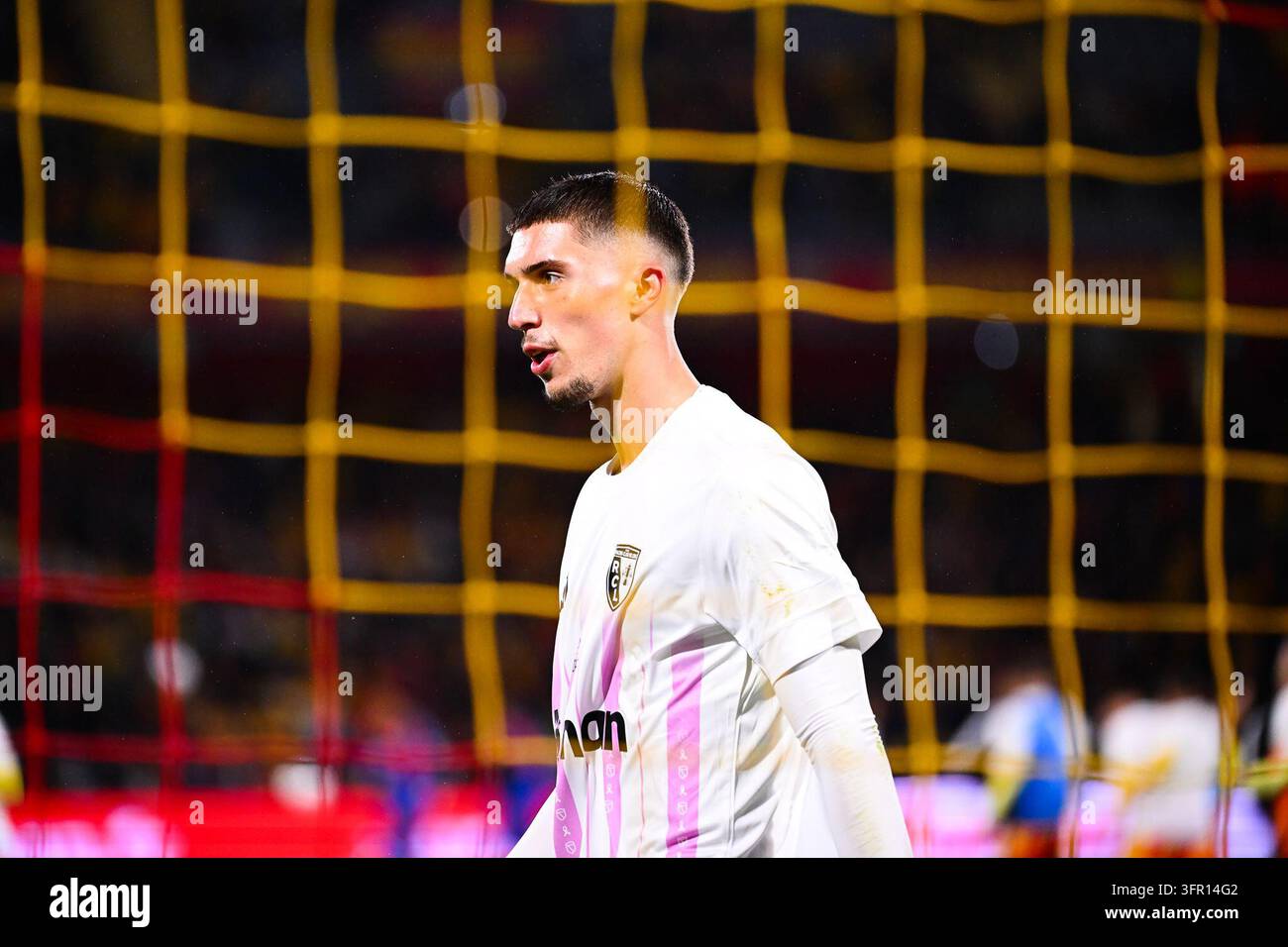 Robin RISSER of RC Lens prior Ligue 1 McDonald's match between Lens and ...