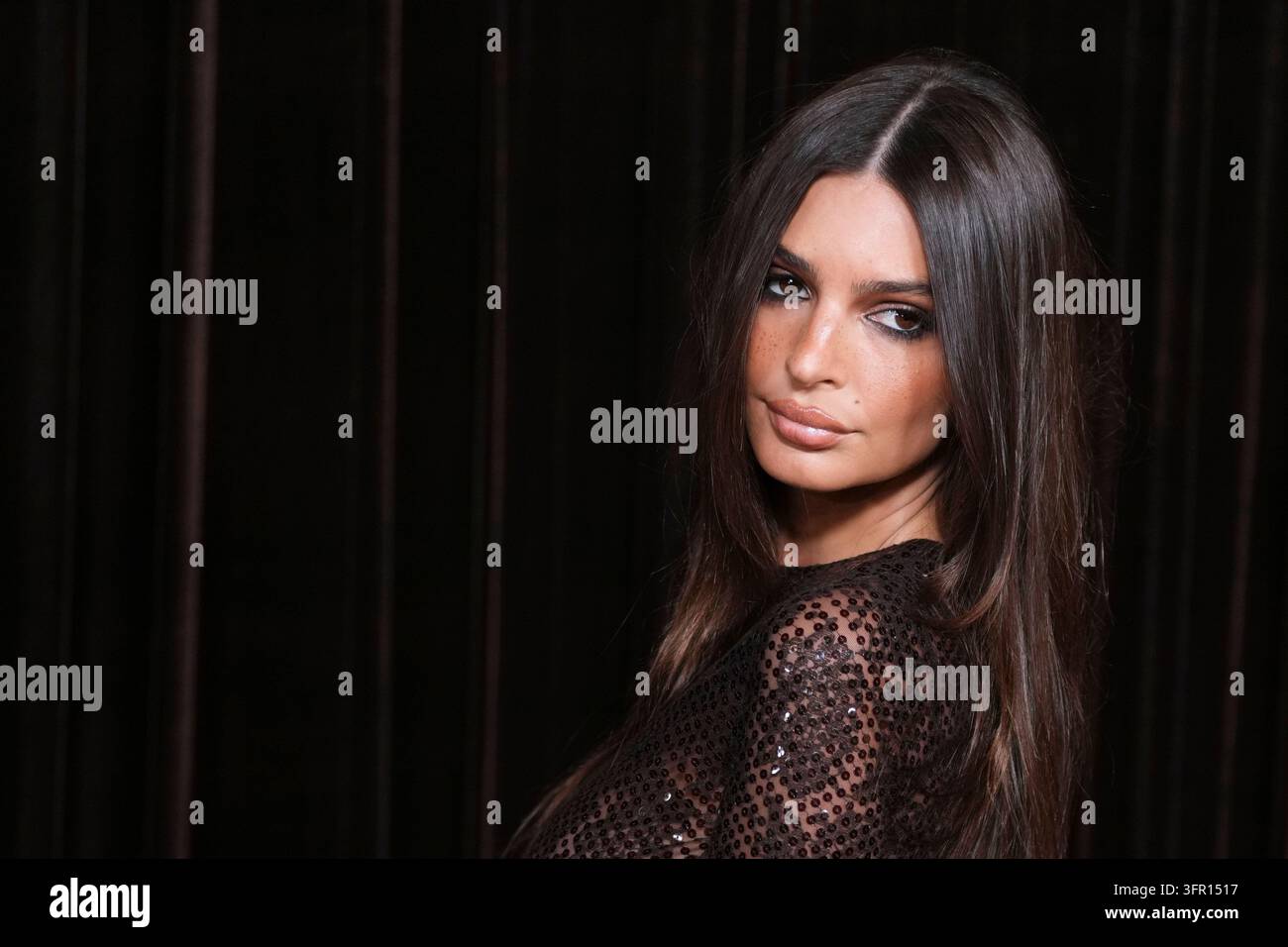 Emily Ratajkowski poses for photographers upon arrival at the Albie ...