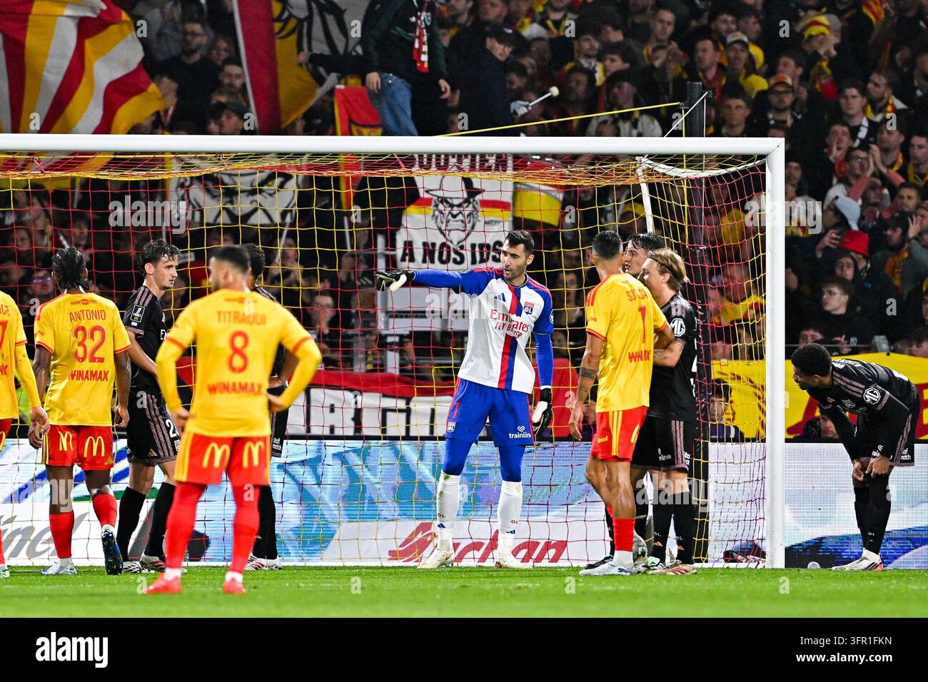 Dominik GREIF of Lyon during Ligue 1 McDonald's match between Lens and ...