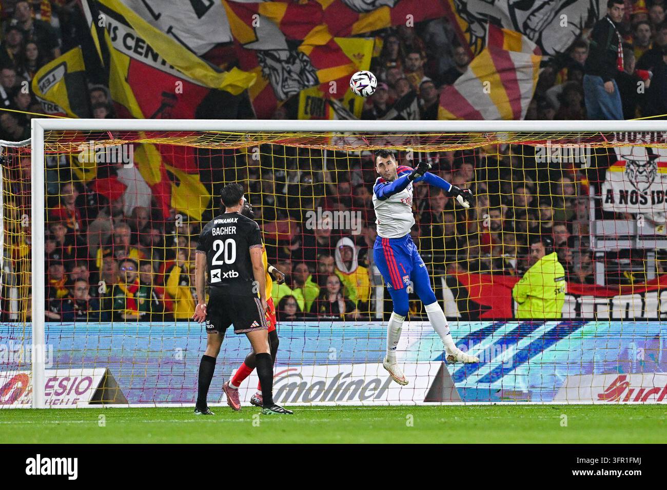Dominik GREIF of Lyon during Ligue 1 McDonald's match between Lens and ...