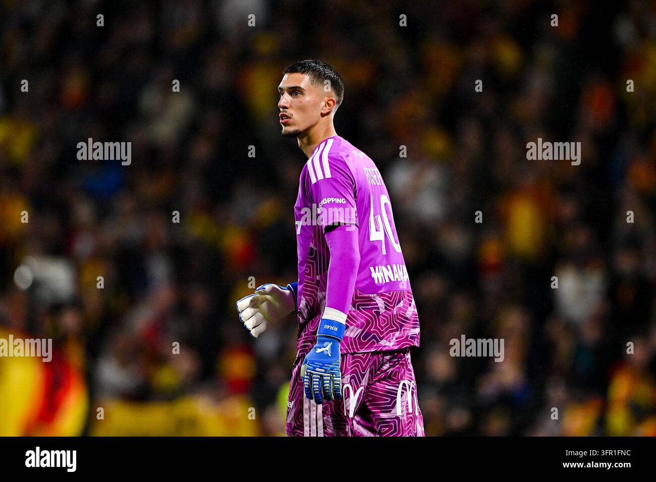 Robin RISSER of Lens during Ligue 1 McDonald's match between Lens and ...
