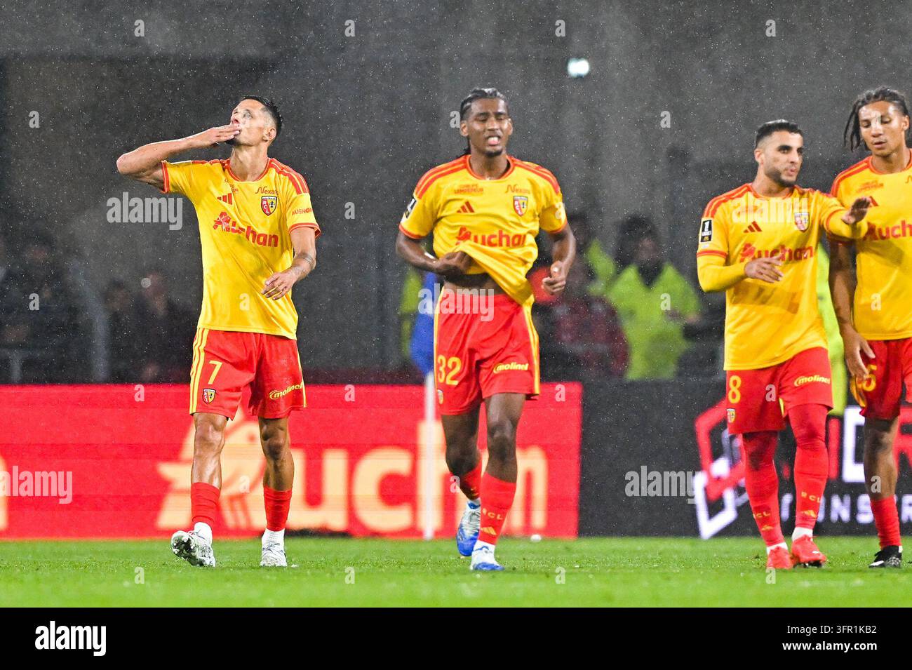 Florian SOTOCA of Lens celebrates his goal during Ligue 1 McDonald's ...