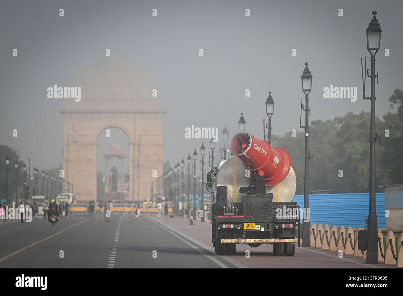 NEW DELHI, INDIA - OCTOBER 9: A thick haze covering Kartavya Path as ...