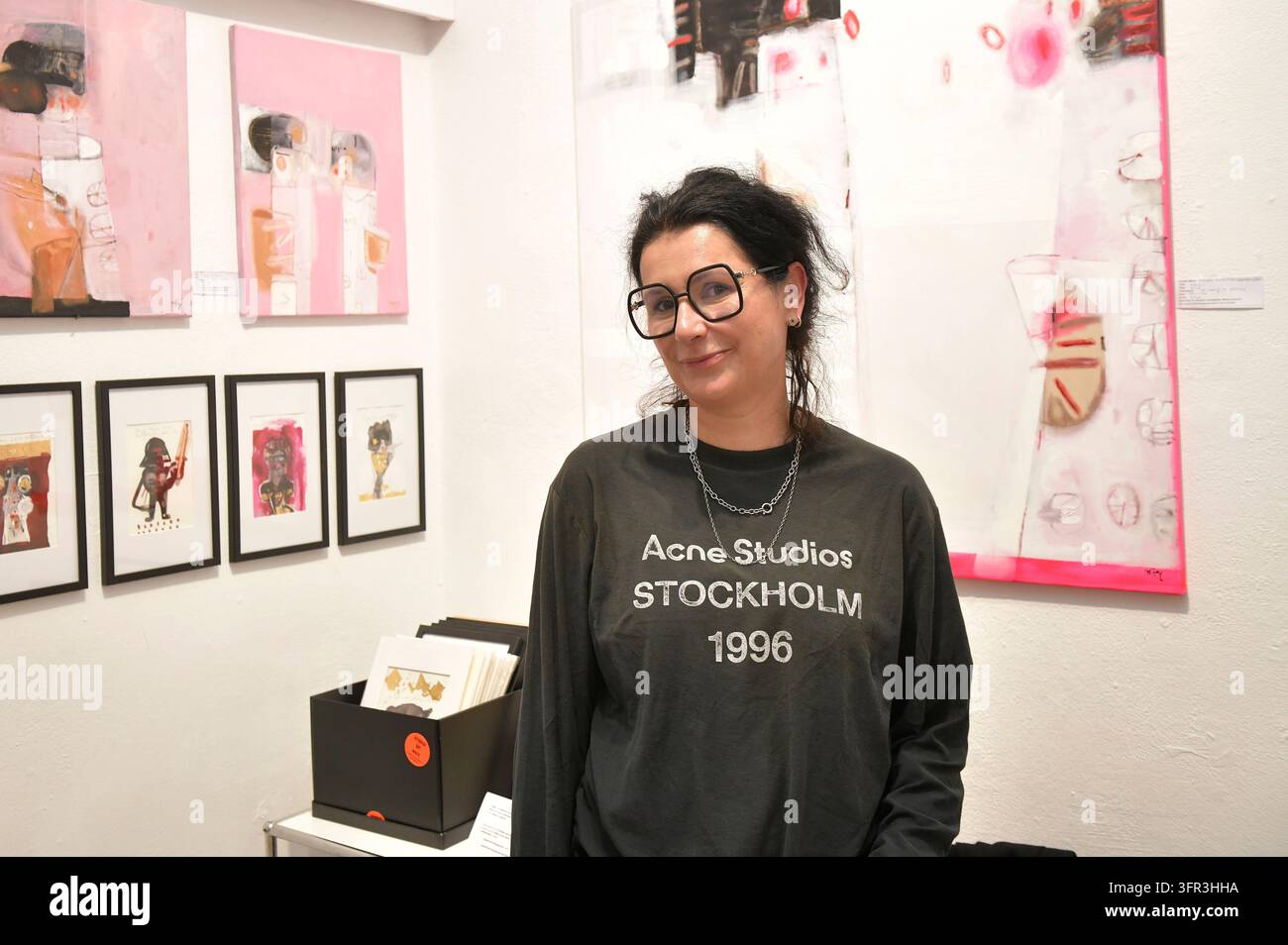 Magda Kwapisz Grabowska at the opening of the 4th pop-up exhibition of ...