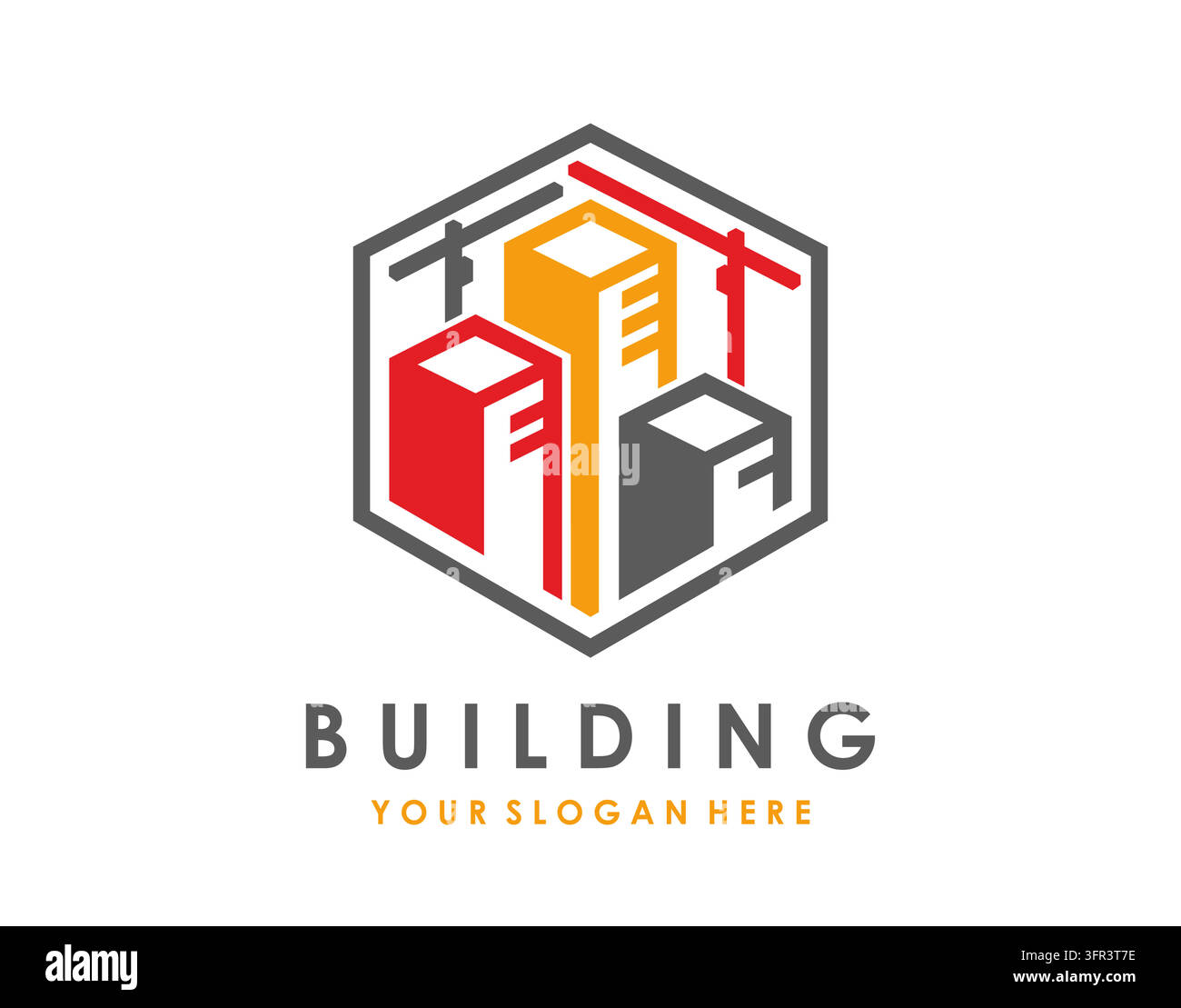 Building construction and real estate agency icon Stock Vector