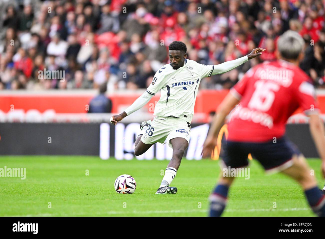 Simon EBONOG of Le Havre AC during Ligue 1 McDonald's match between ...