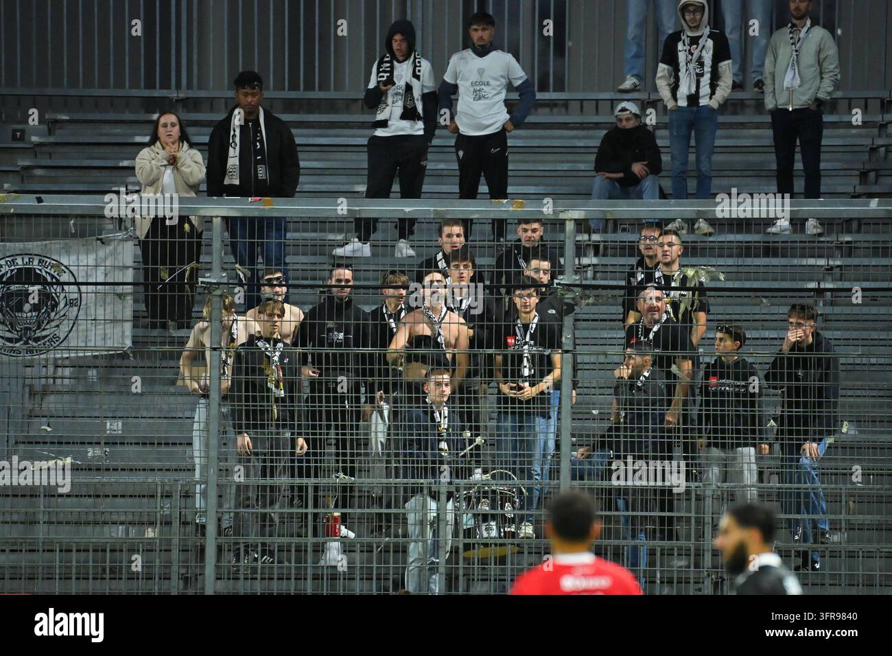 Fans of Angers during Ligue 1 McDonald's match between Brest and Angers ...