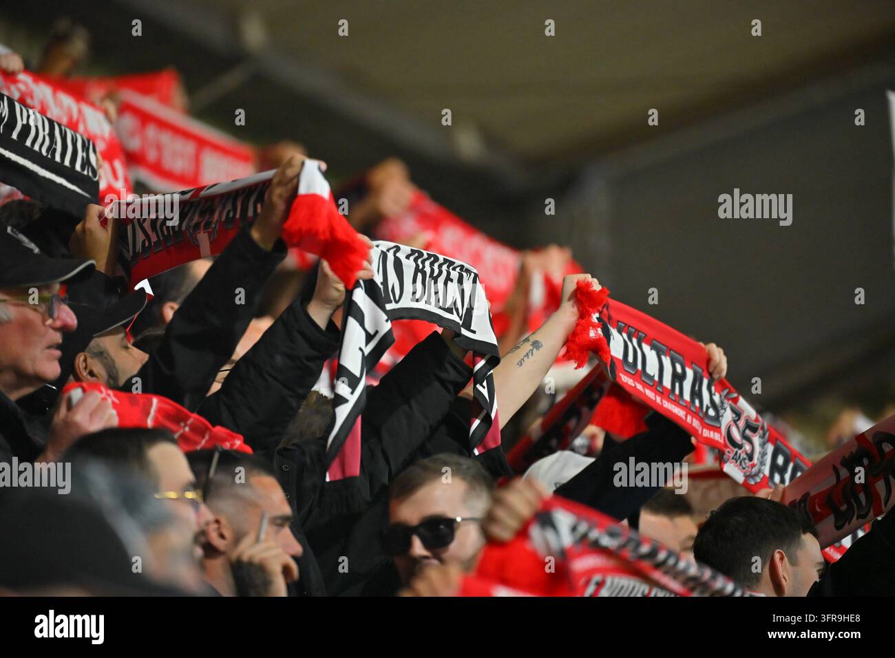 Fans of Brest during Ligue 1 McDonald's match between Brest and Angers ...