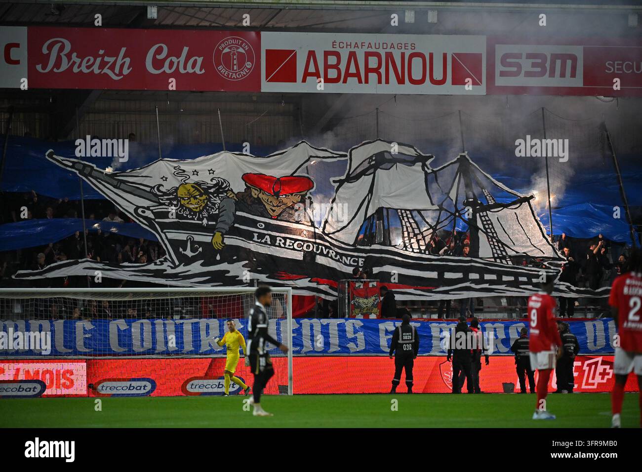 Fans of Brest during Ligue 1 McDonald's match between Brest and Angers ...