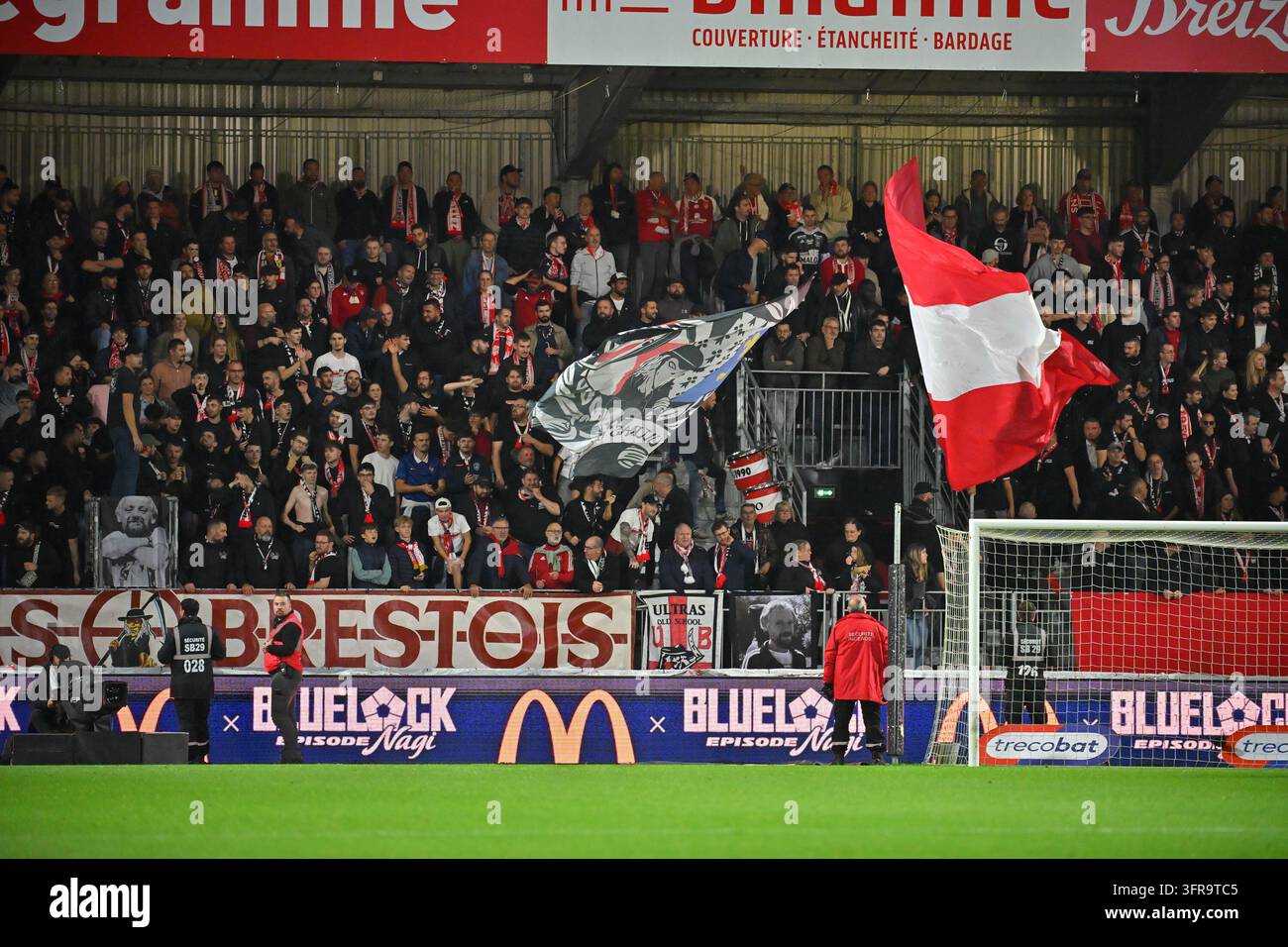 Fans of Brest during Ligue 1 McDonald's match between Brest and Angers ...