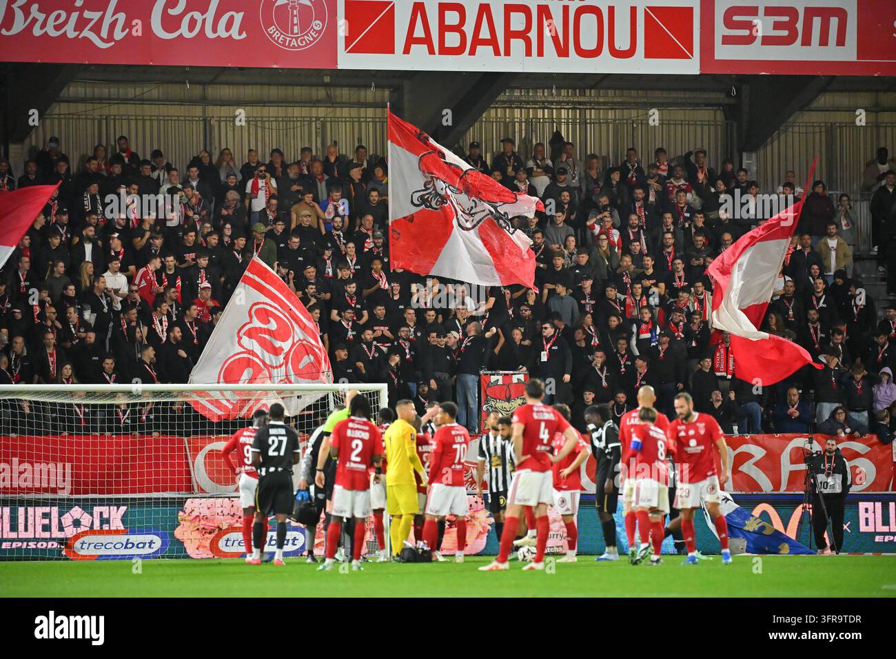 Fans of Brest during Ligue 1 McDonald's match between Brest and Angers ...