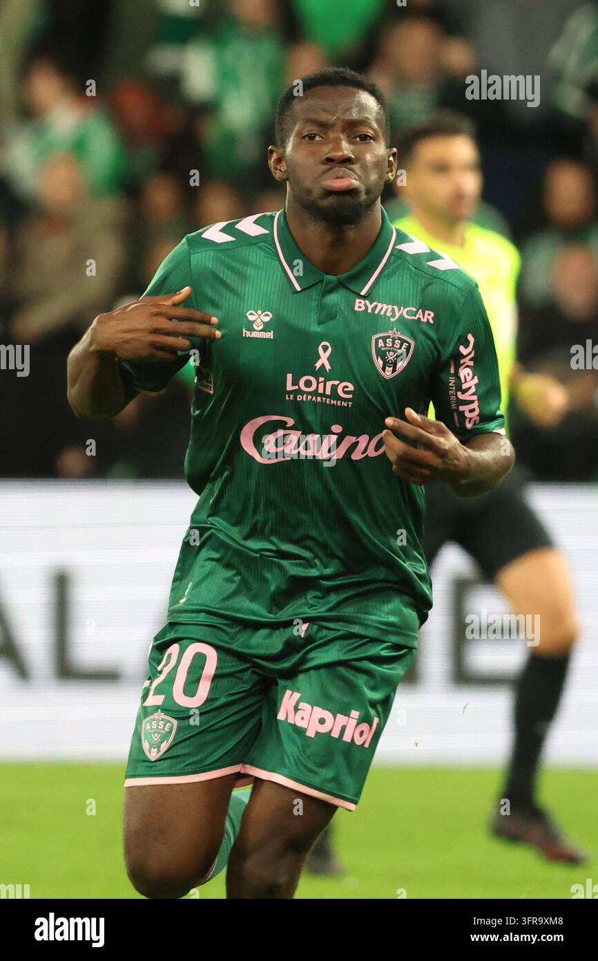 Augustine BOAKYE de Saint Etienne during Ligue 2 BKT match between of ...