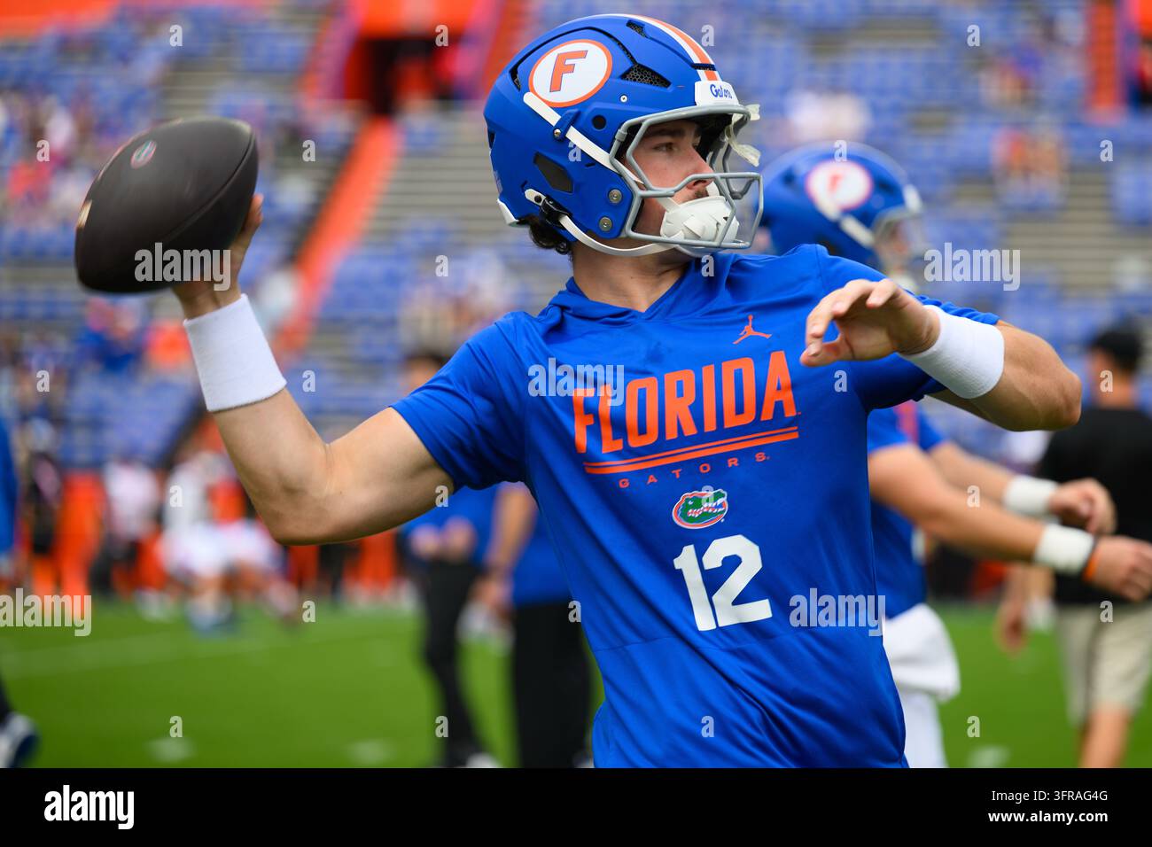 Florida quarterback Aaron Philo (12) throws before an NCAA college ...
