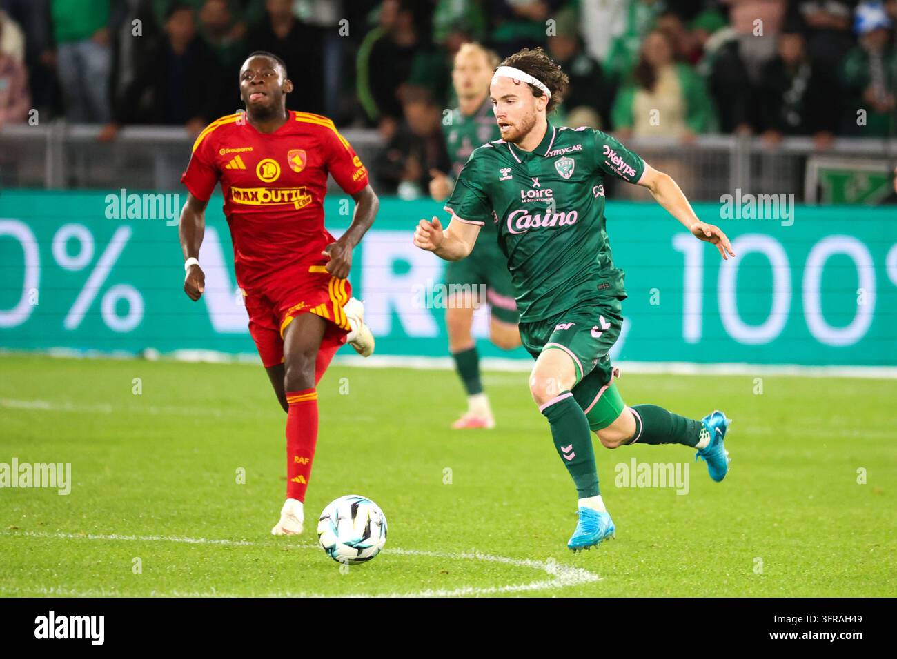 Jakob BREUM de Saint Etienne during Ligue 2 BKT match between of Saint ...