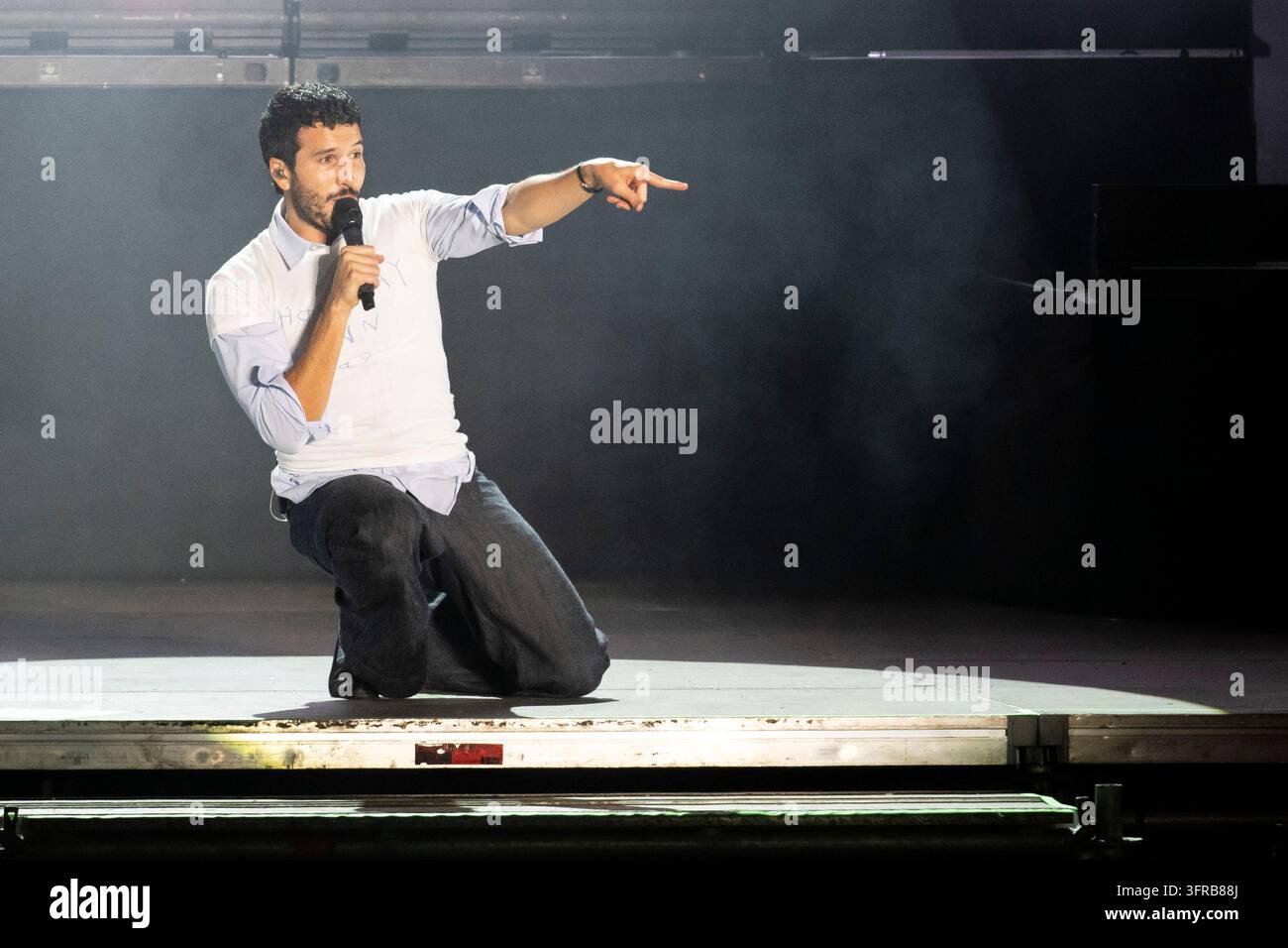 Colombian singer Sebastián Yatra, performs during the Hispanidad ...