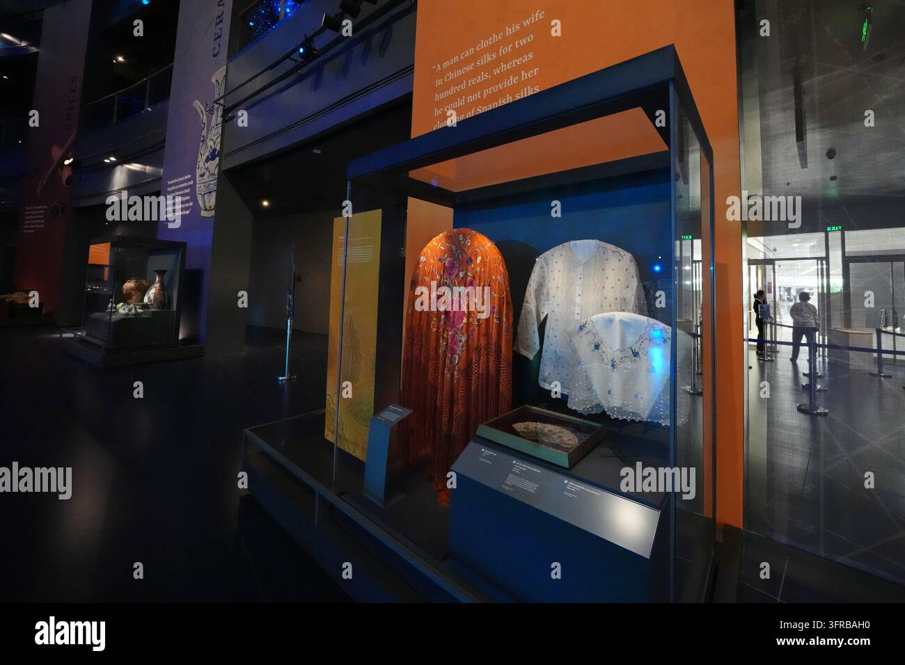 Clothing is displayed at the Museo del Galeon in Manila, Philippines on ...