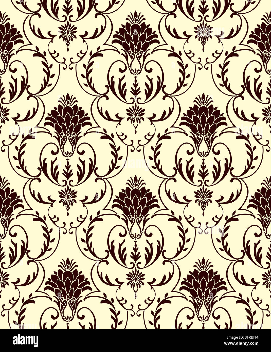 Vector seamless pattern for design pattern for background wallpaper sandblast brown. floral print. Stock Vector