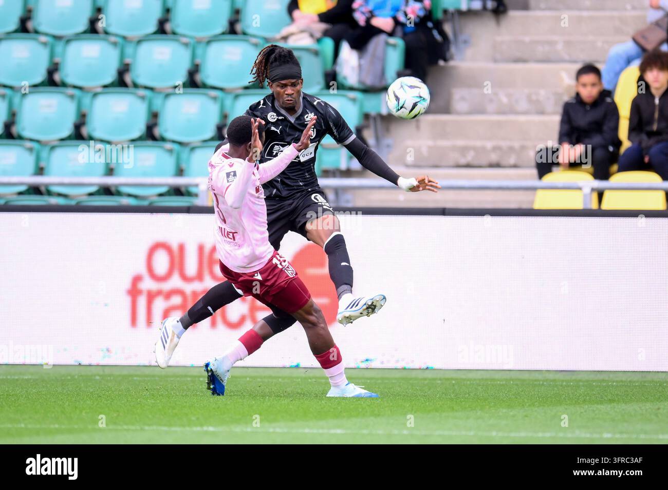 Daouda Guindo of Reims during Ligue 2 BKT match between Nantes and ...