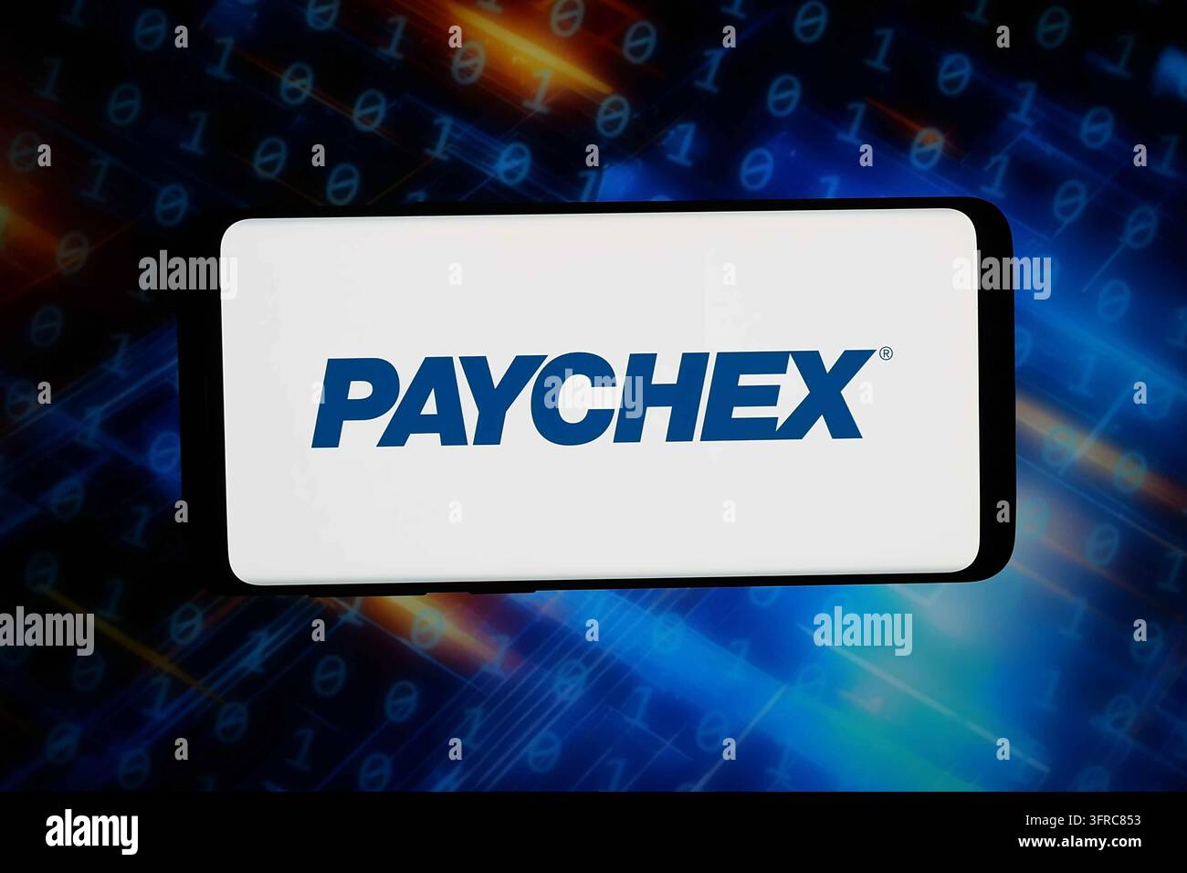 In this photo illustration, the logo of US outsourcing company Paychex ...