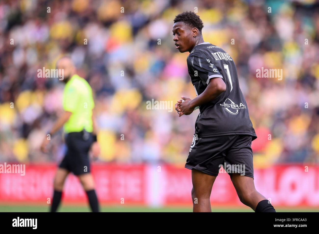 Tidiane Diarrassouba of Reims during Ligue 2 BKT match between Nantes ...