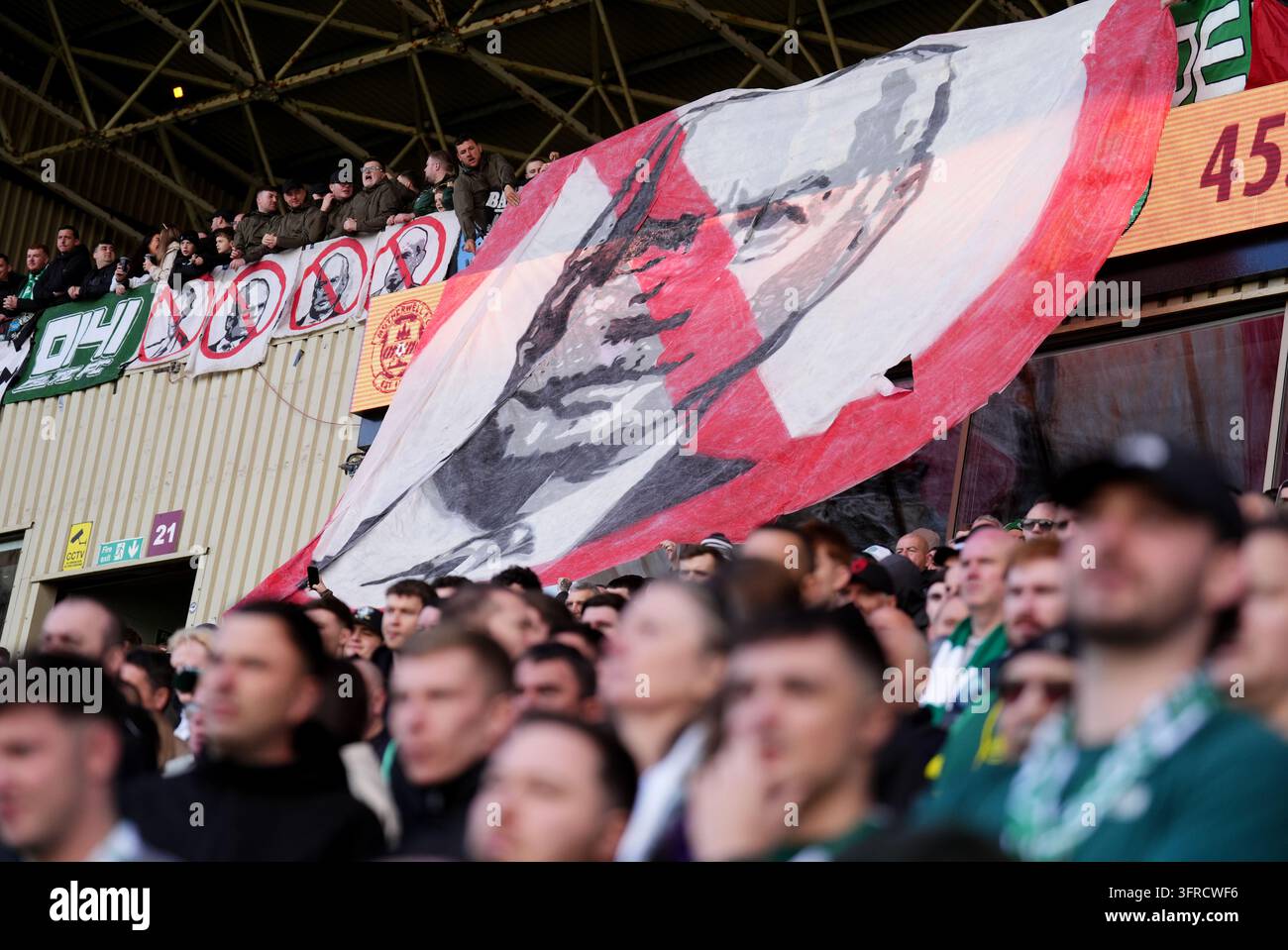 Celtic fans display banners protesting against Celtic board member ...