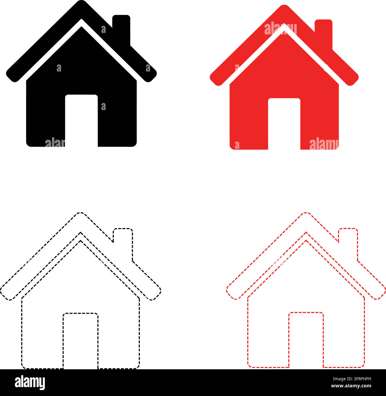 Home & Real Estate Vector House Icons Collection Stock Vector