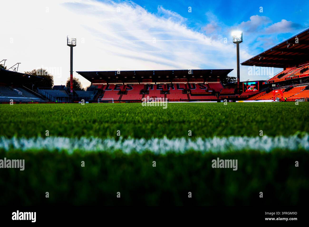 Illustration general view of Stade du Moustoir prior Ligue 1 McDonald's ...