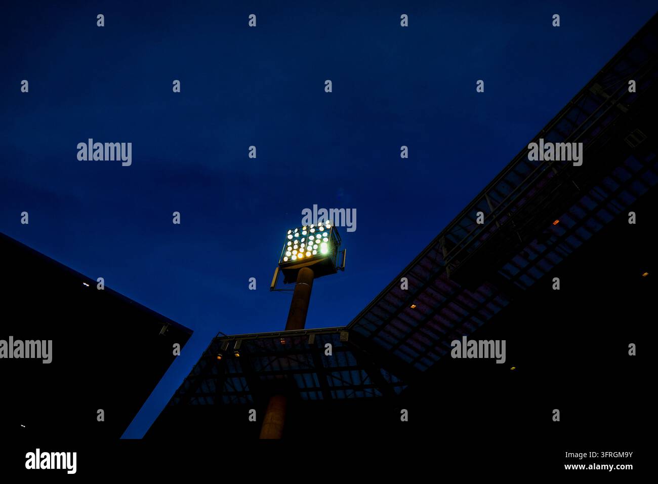 Illustration general view of Stade du Moustoir prior Ligue 1 McDonald's ...