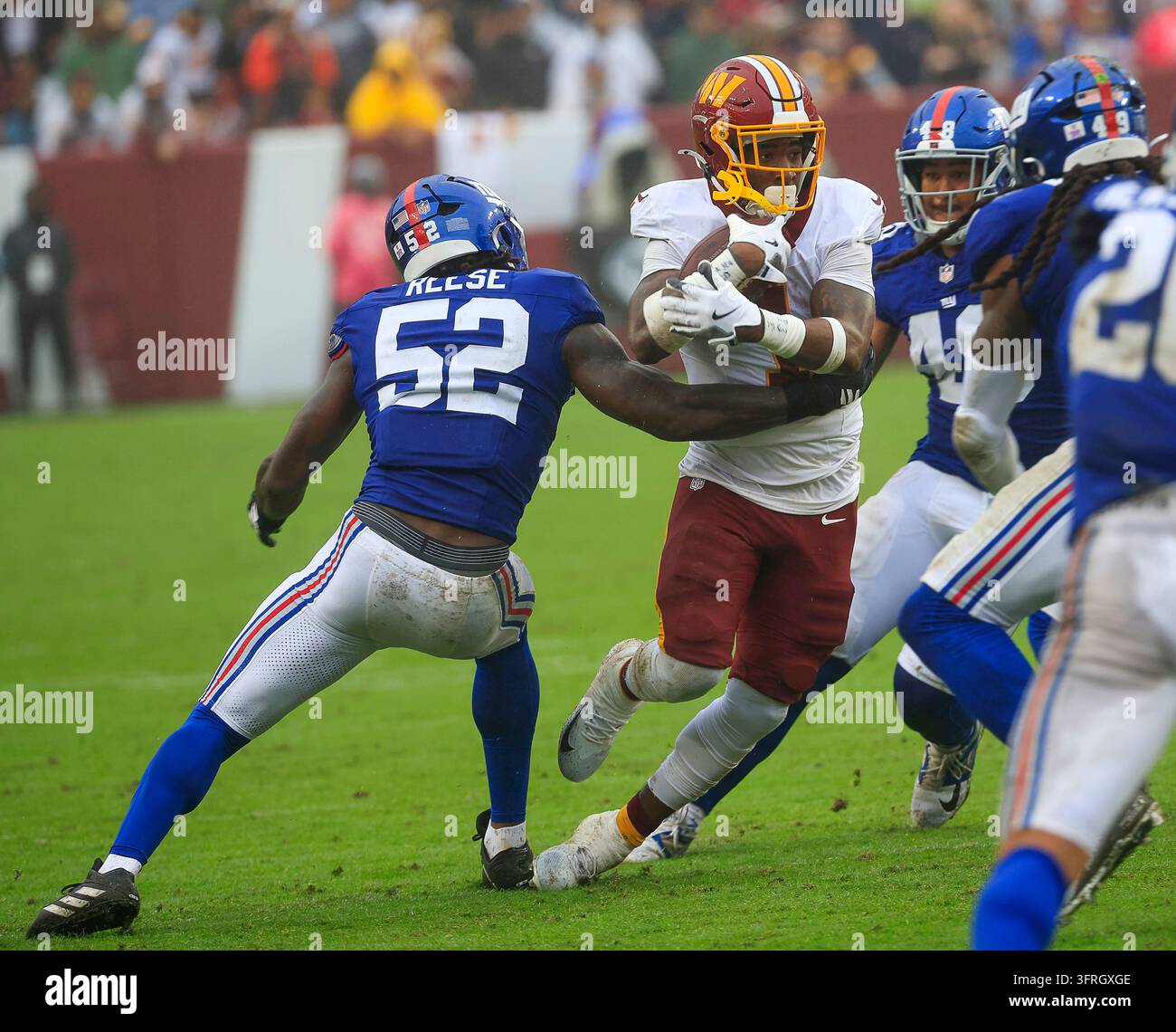 Commanders Vector October 11, 2026: Washington Commanders RB #1 Rachaad White runs with ...