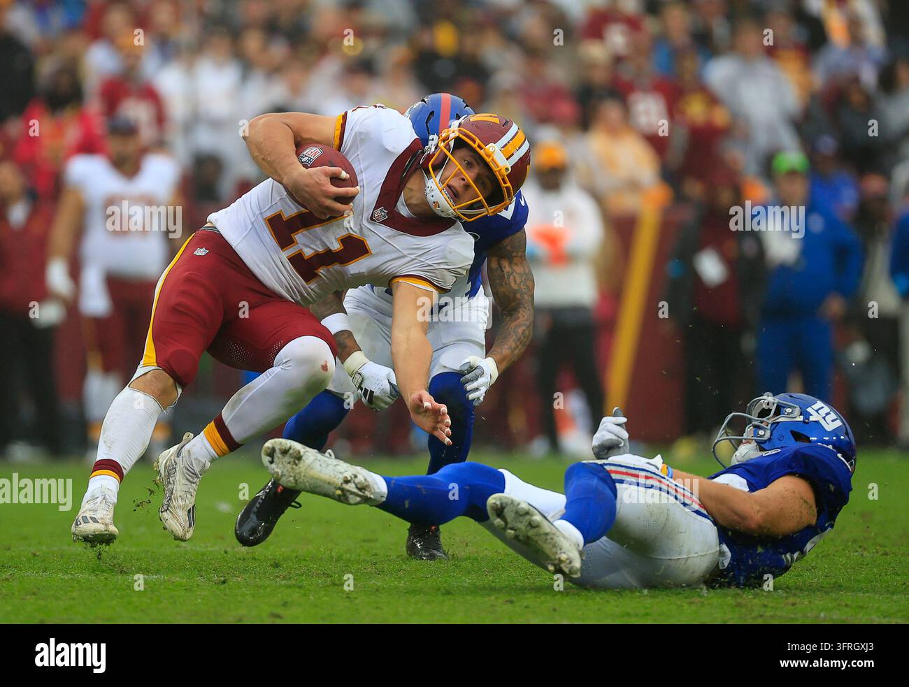 Commanders Vector October 11, 2026: Washington Commanders WR #11 Luke McCaffrey runs with ...